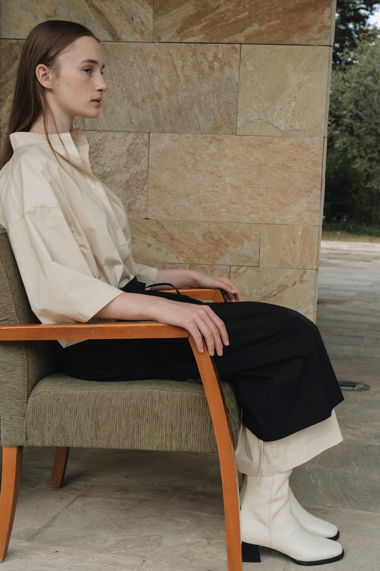 COTTON TRENCH BLOUSE