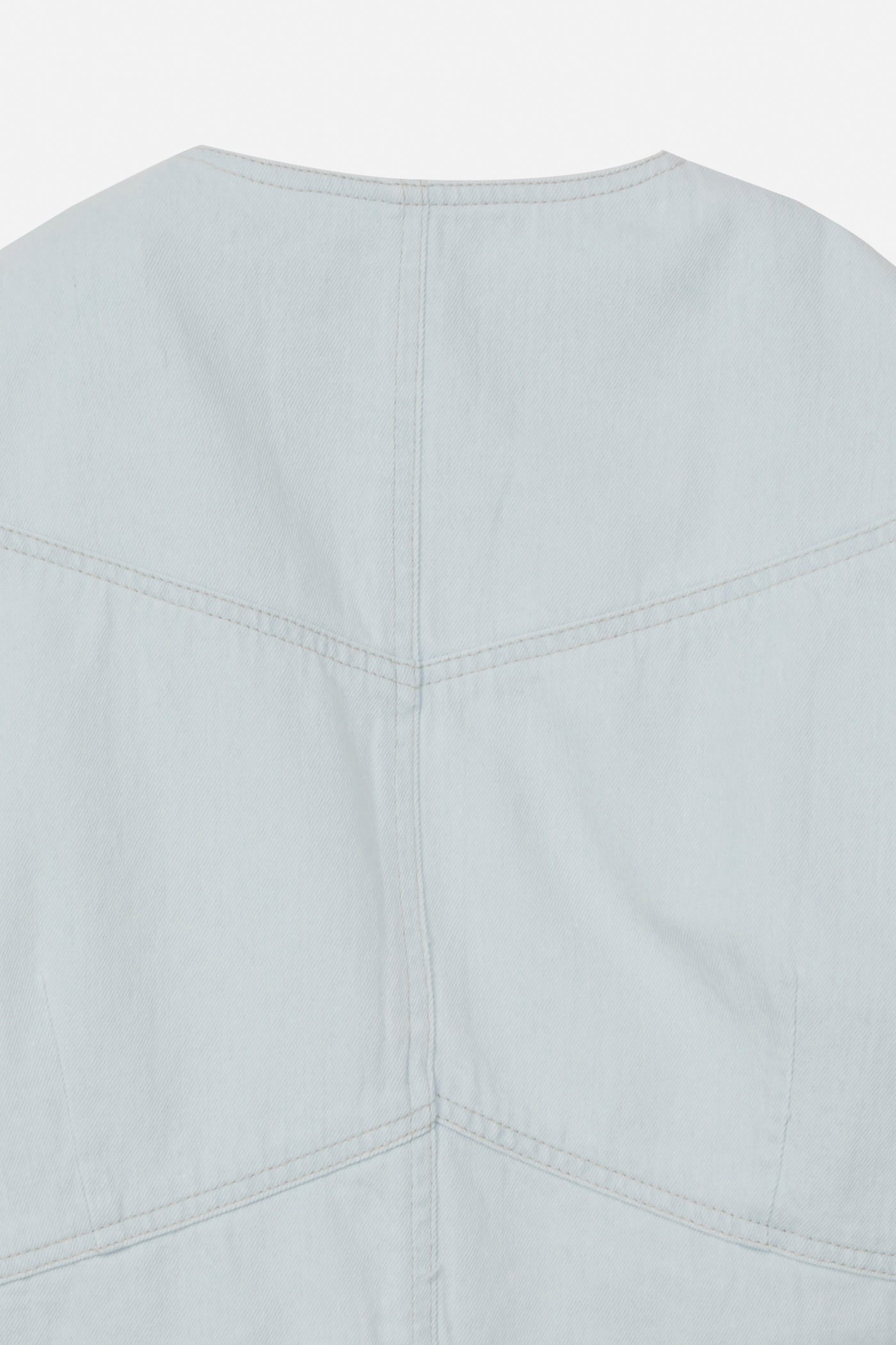 DENIM BELTED CROPJACKET