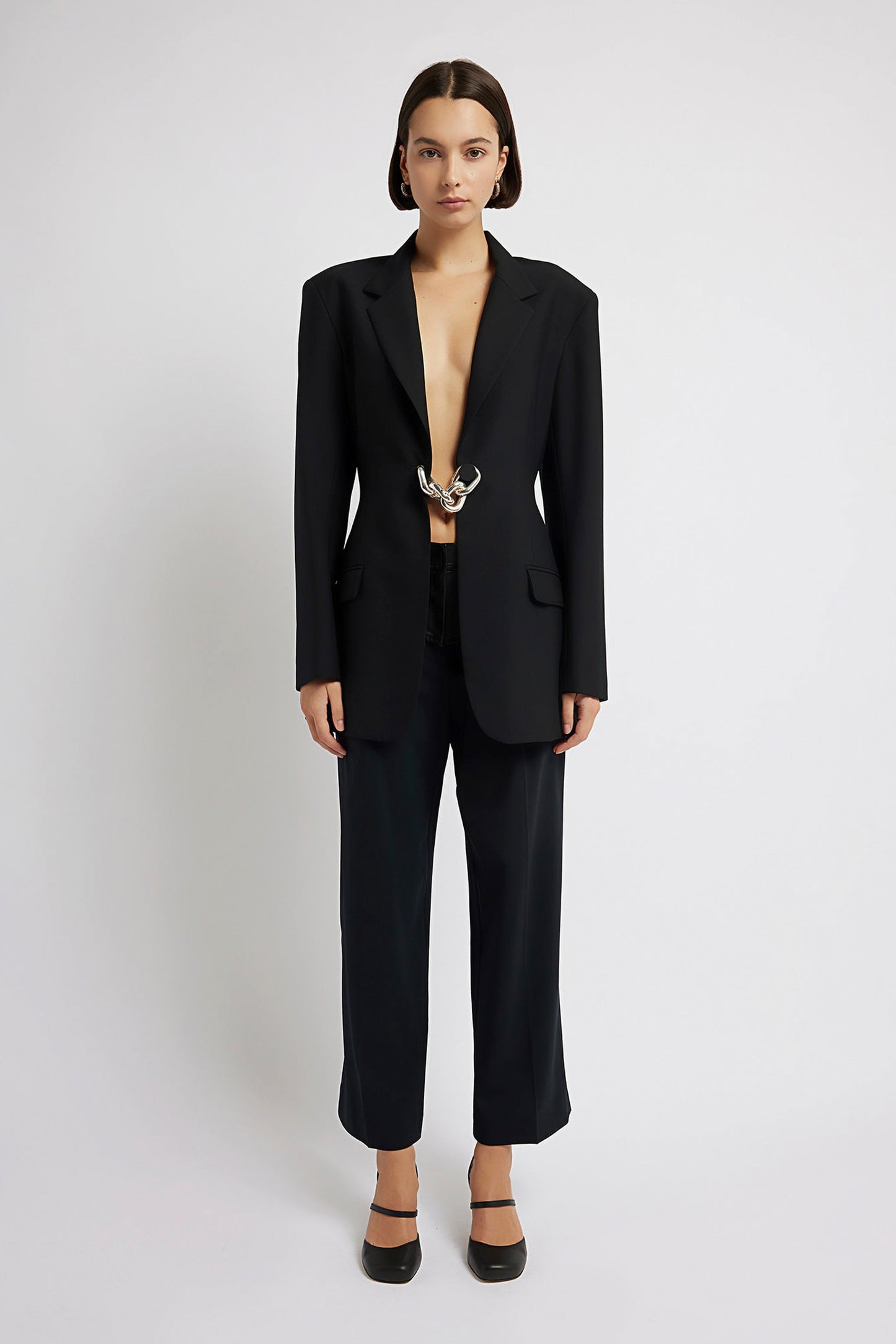 PIERCED CHAIN BLAZER
