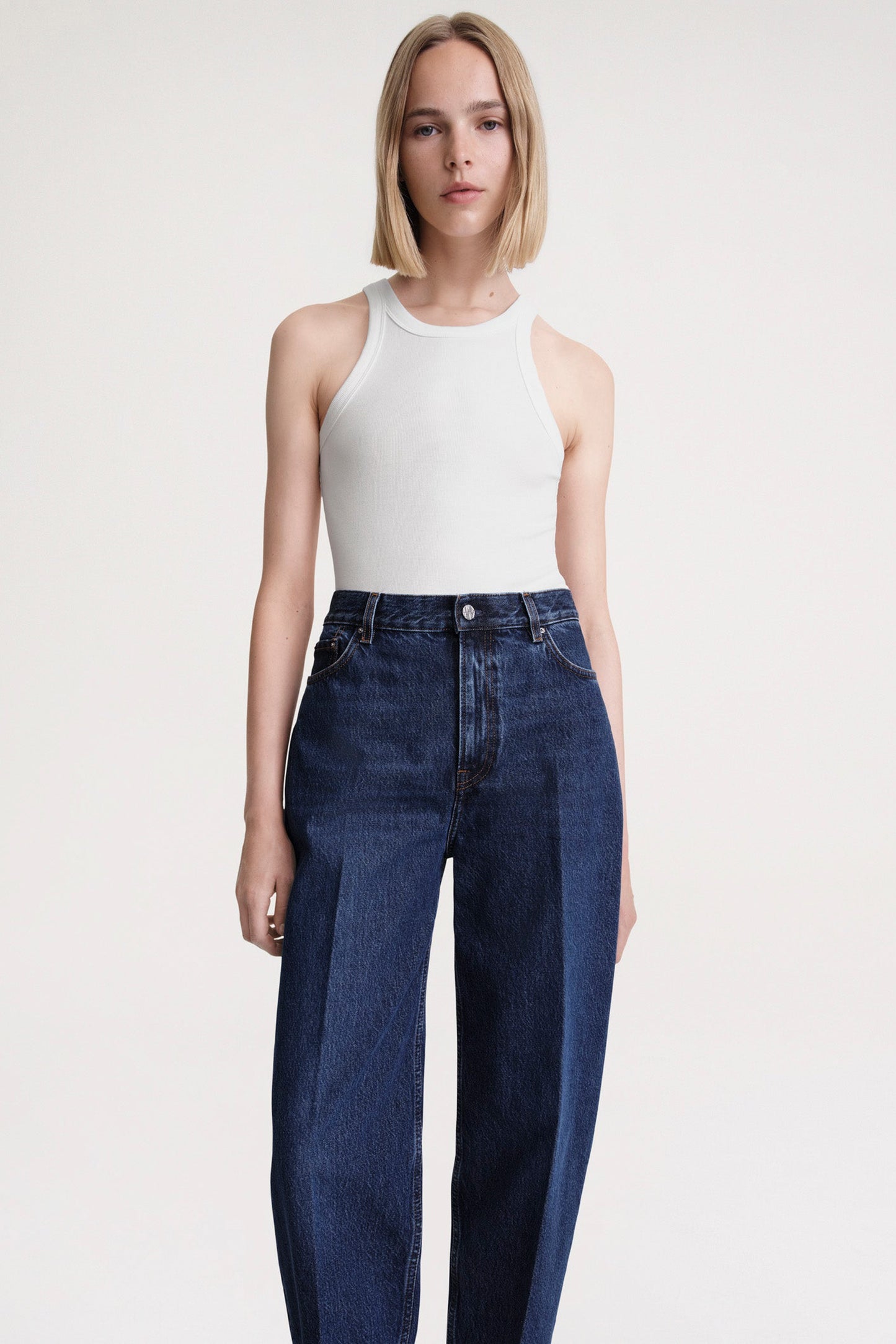 Wide Tapered Leg Denim