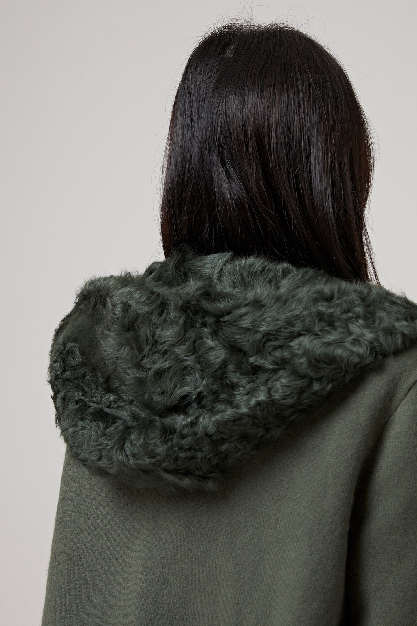 JACKET CUT AND SEWN KNITWEAR/LAMB LG HAIR
