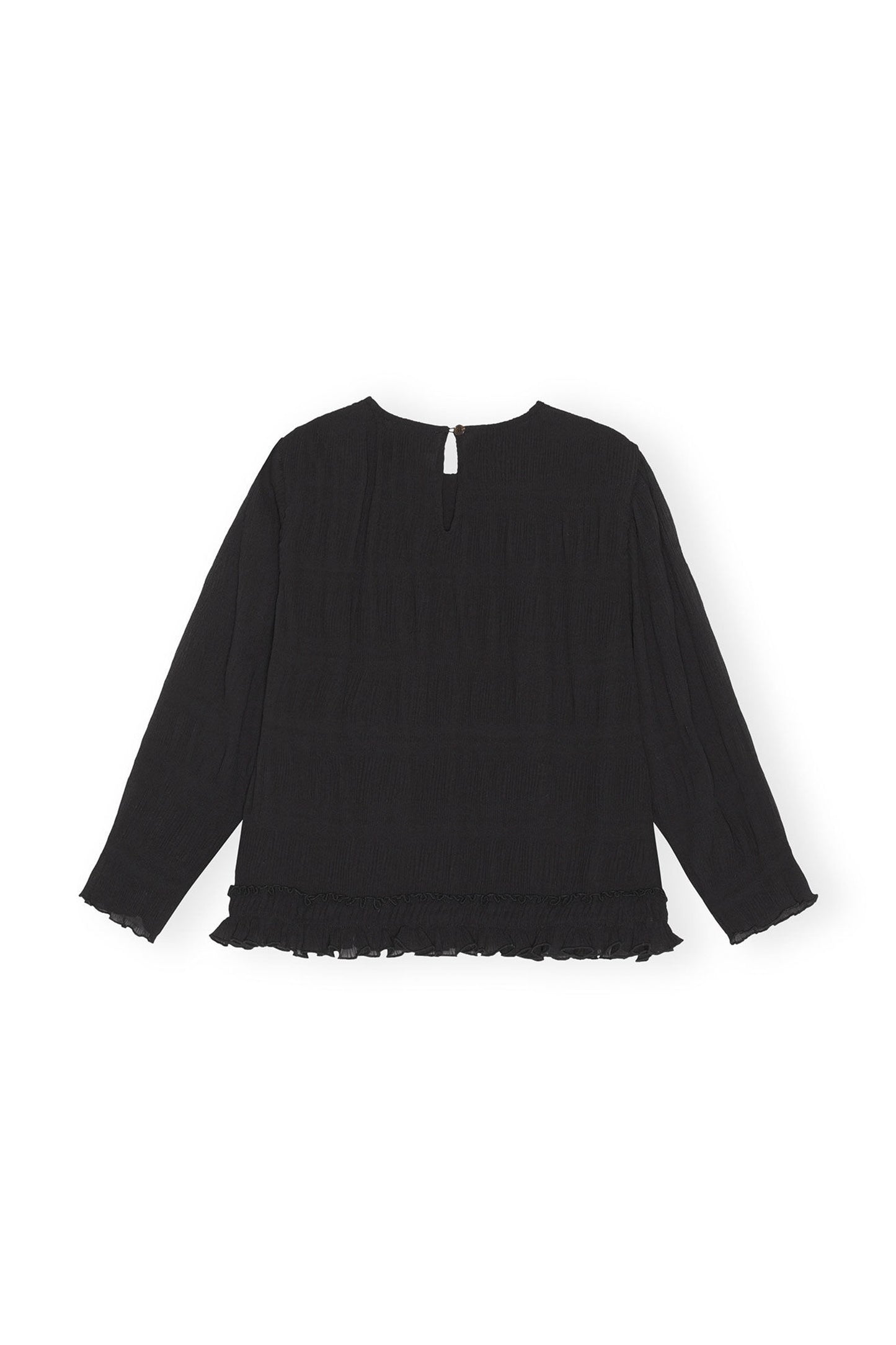 Pleated Georgette Scarf Blouse