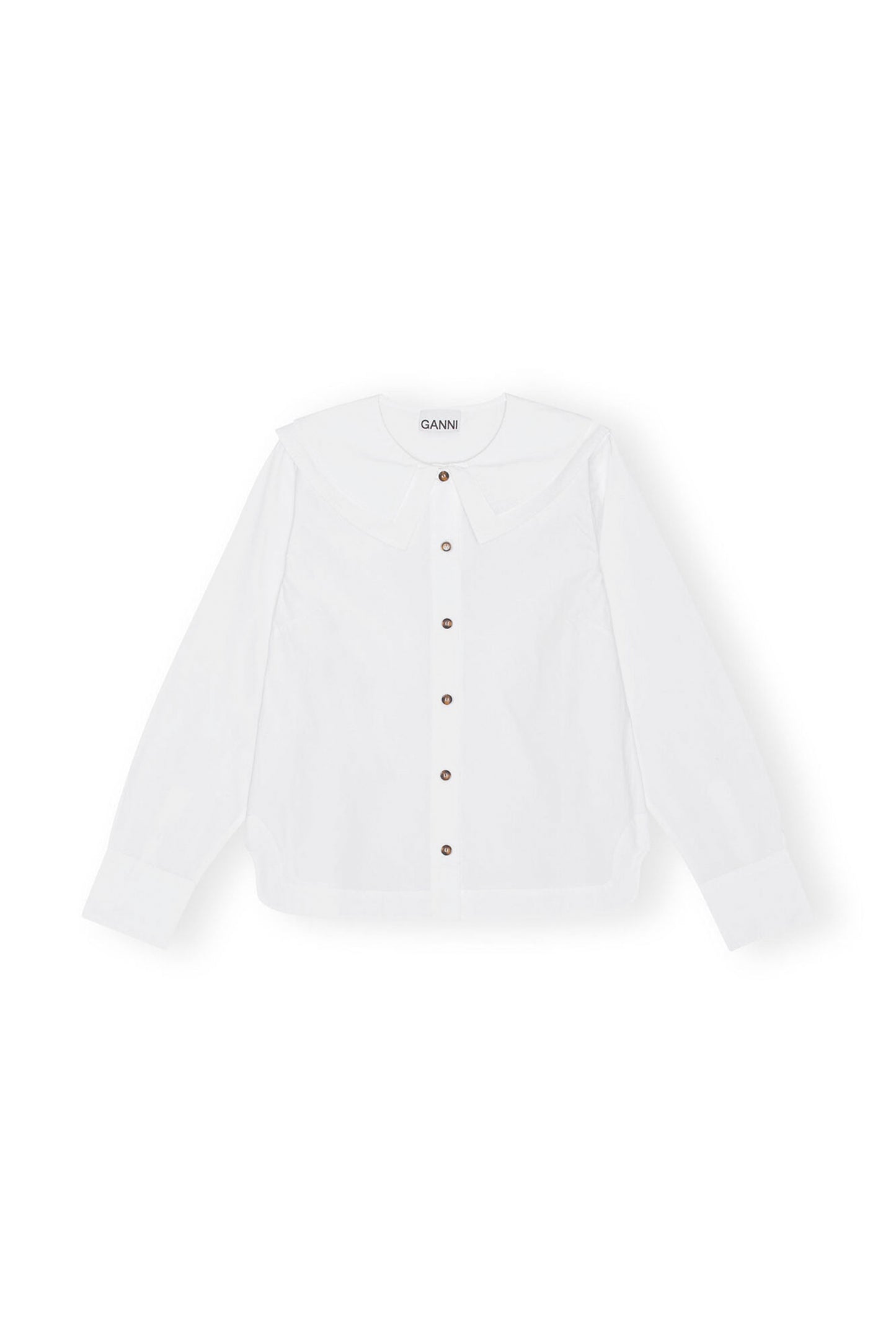 Cotton Poplin Double-Collar Shirt