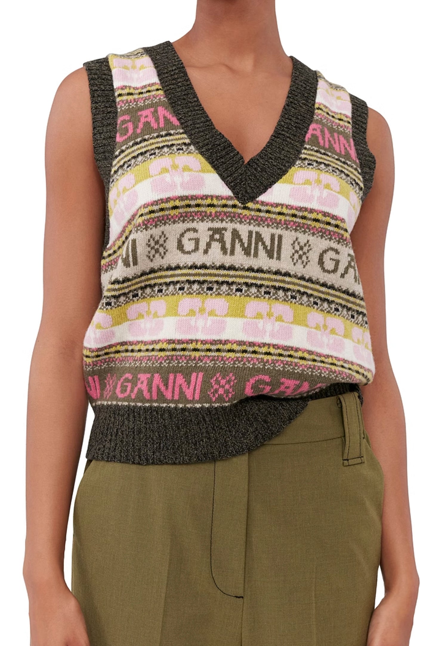Logo Wool Mix Vest