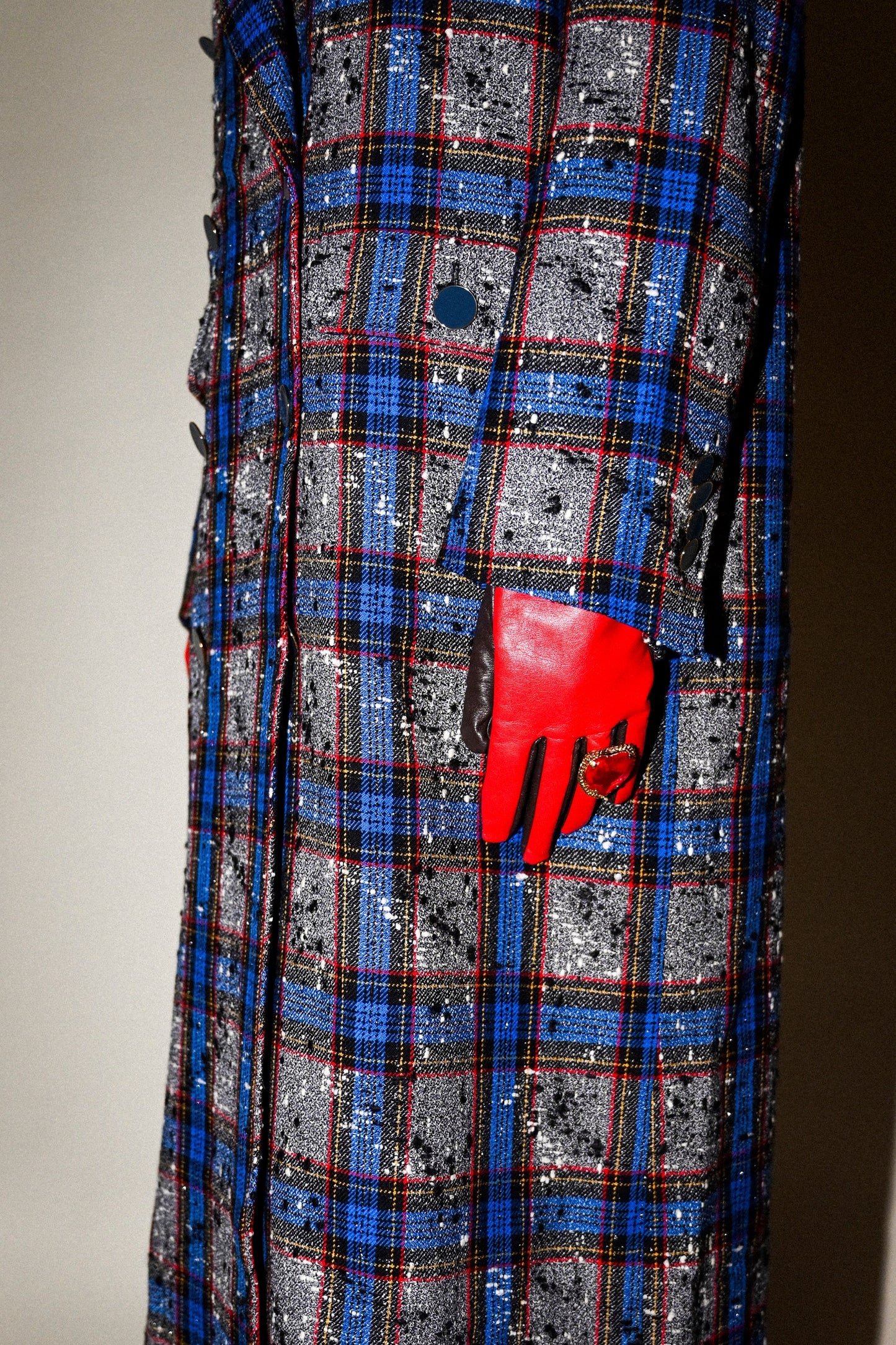 OVERSIZED MENS COAT - CHECKED TWEED