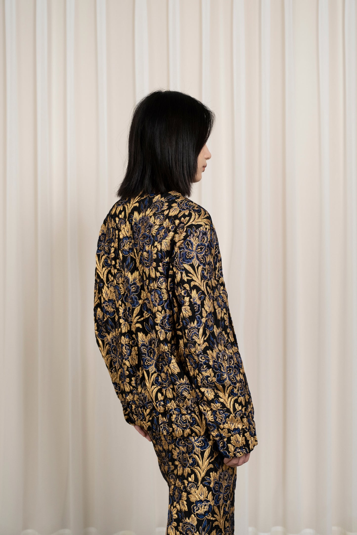 BOMBER IN BROCADE