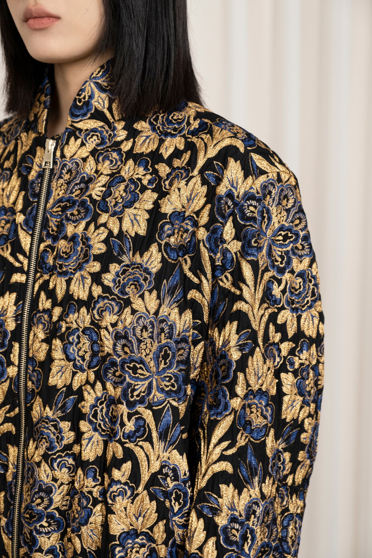 BOMBER IN BROCADE
