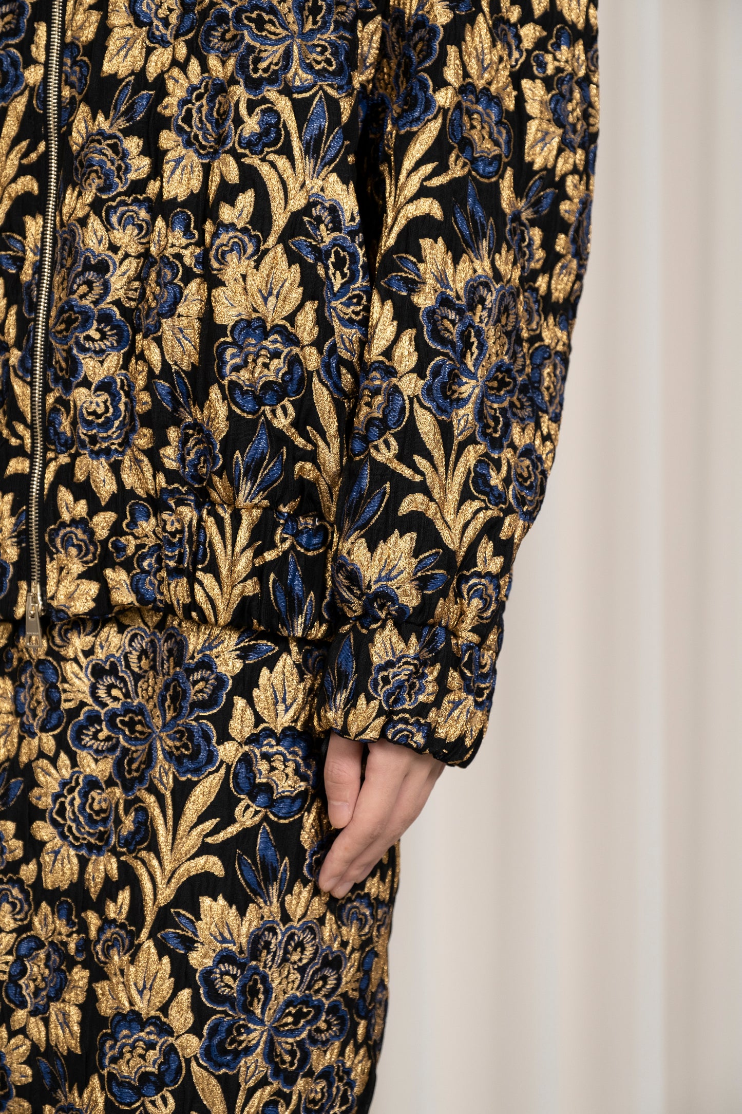 BOMBER IN BROCADE