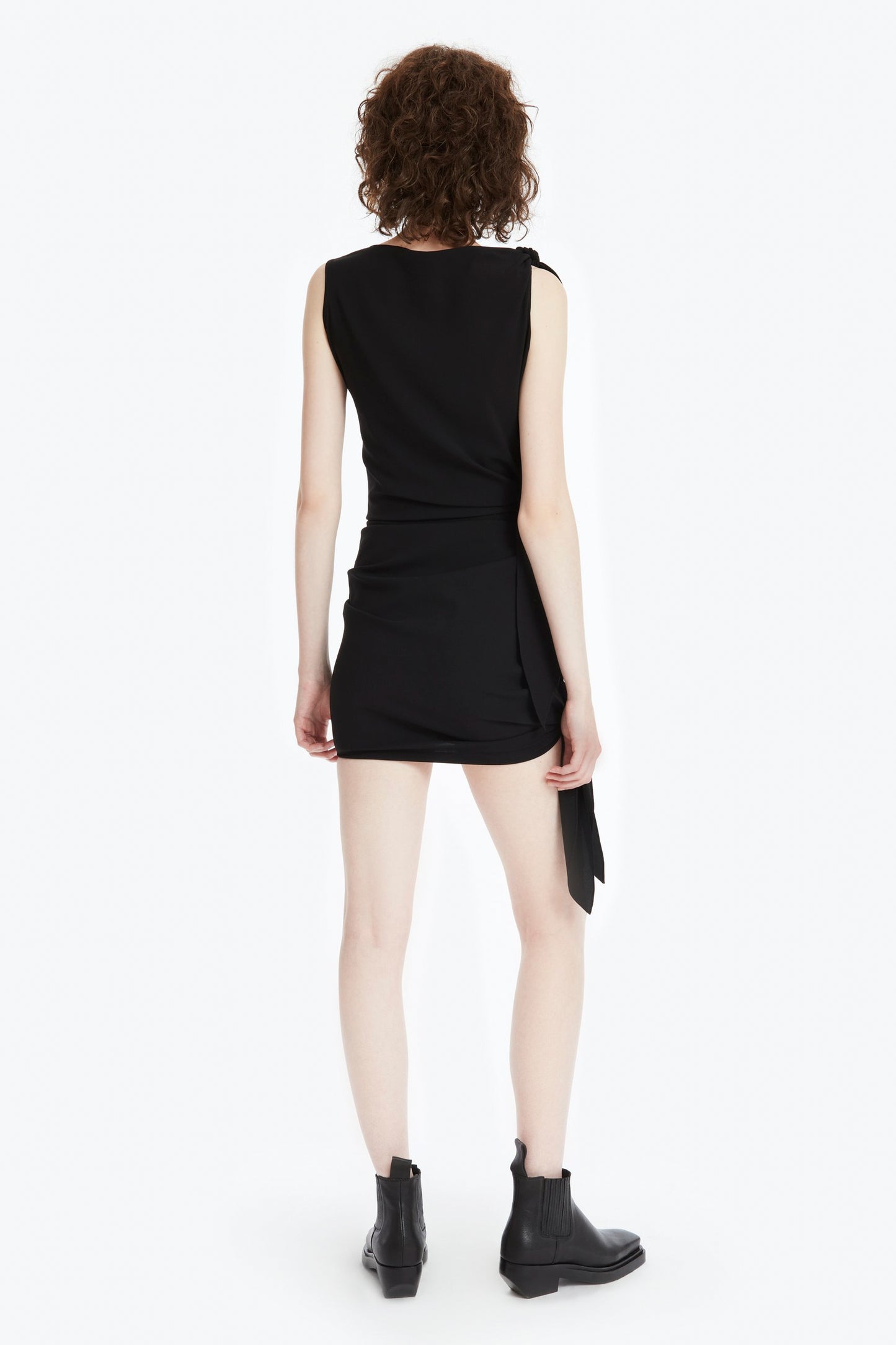 SLEEVELESS MINI DRESS WITH SIDE TIES