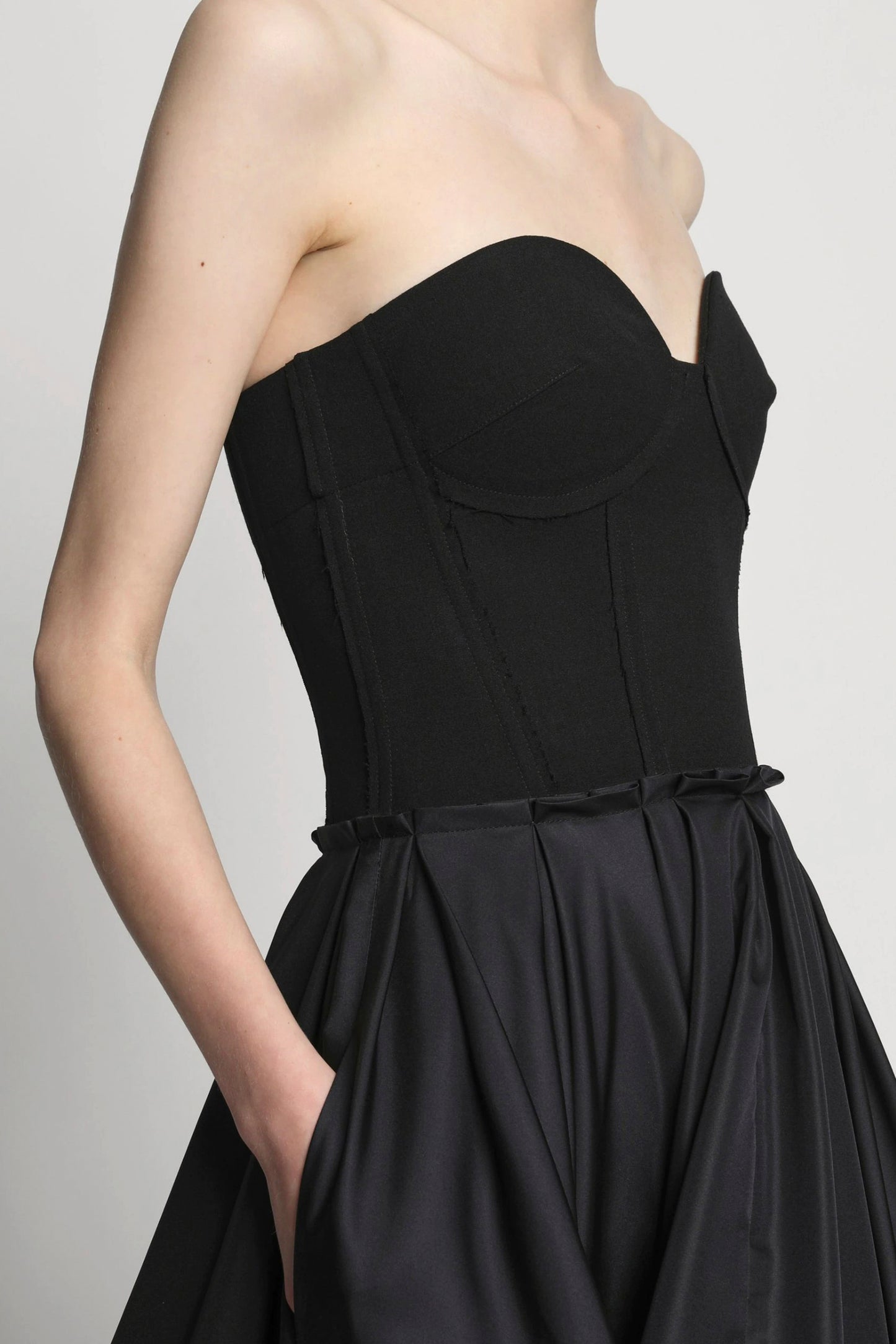 Silk Nylon Taffeta Bustier Dress