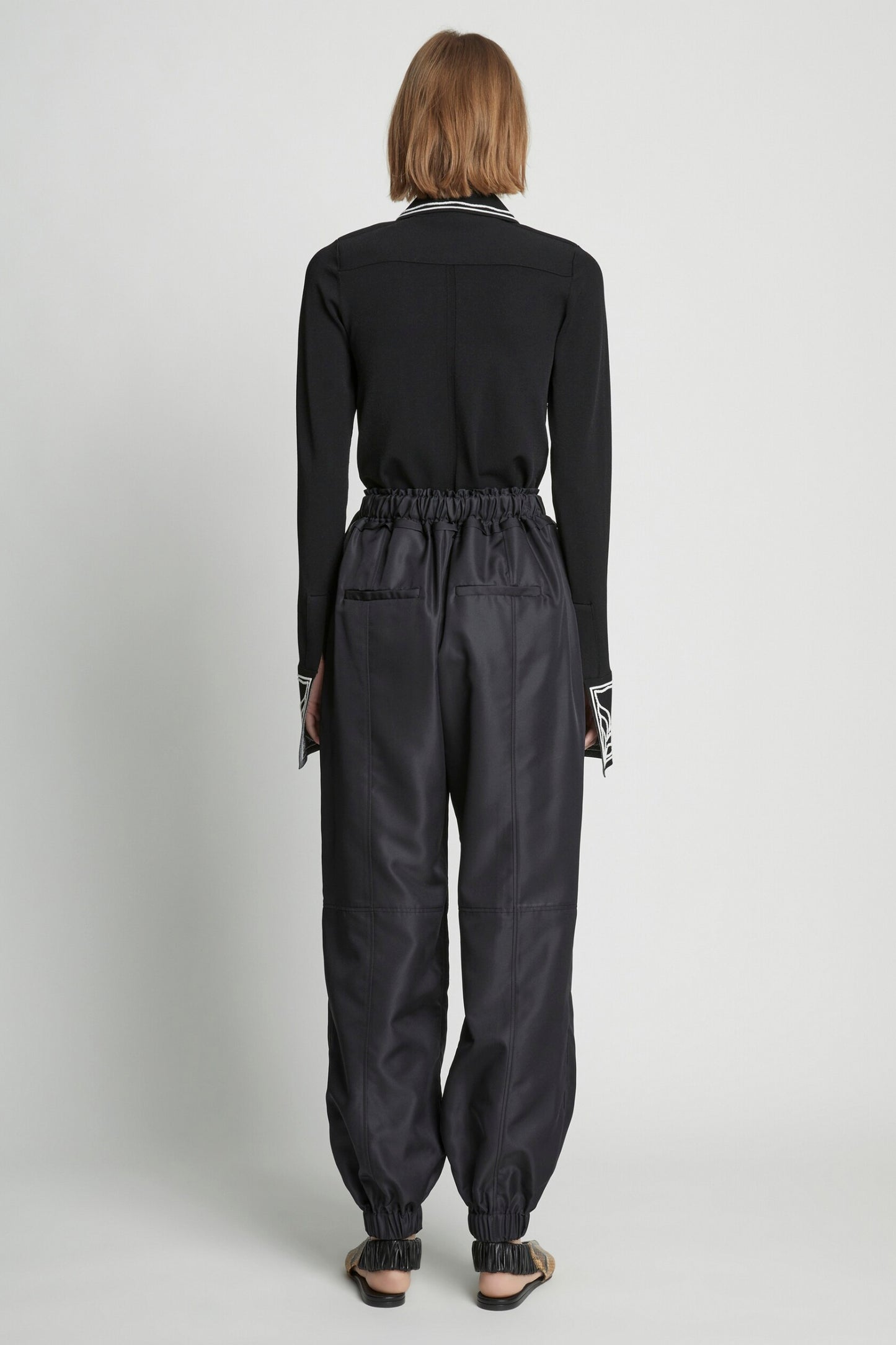 Silk Nylon Taffeta Pull On Pant