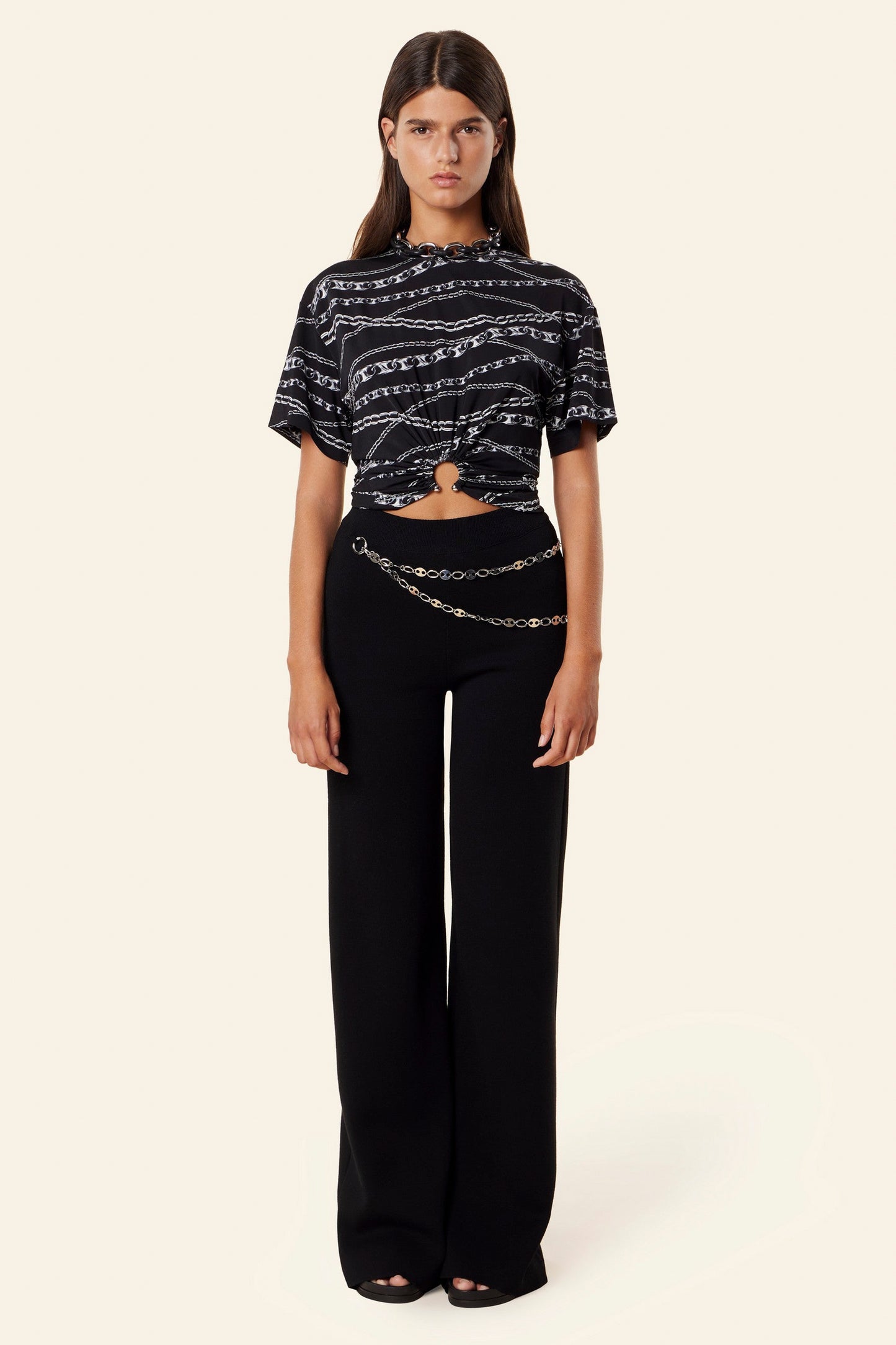 DRAWSTRING CROPPED TOP