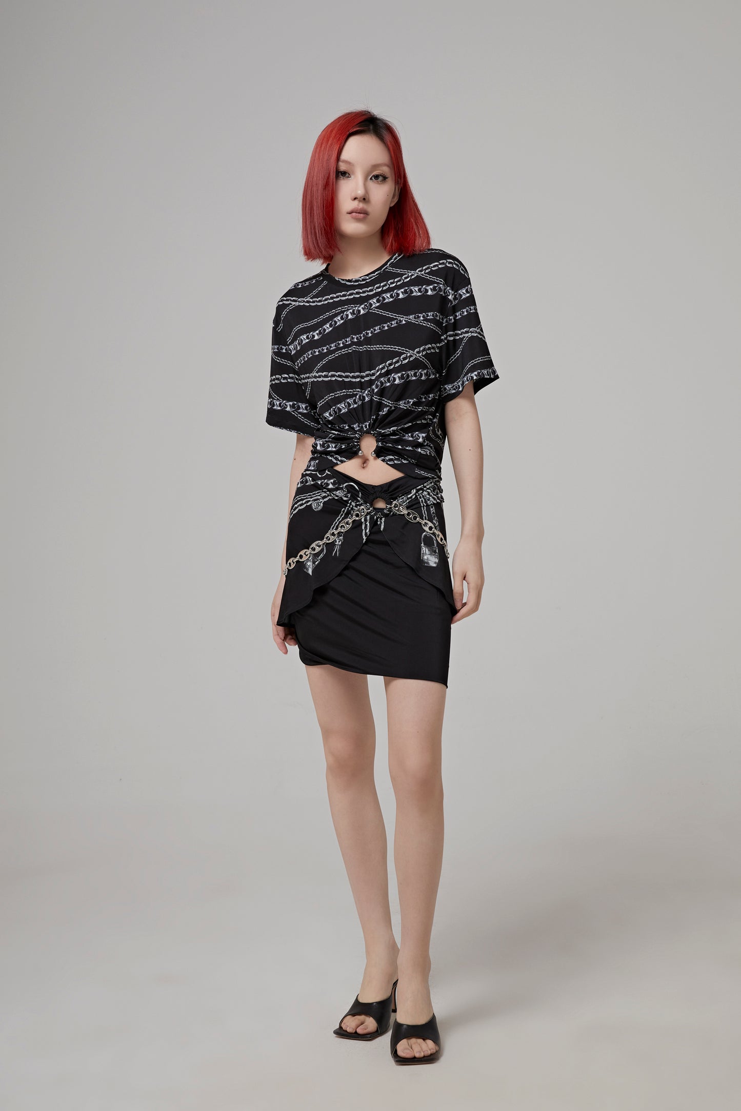 DRAWSTRING CROPPED TOP