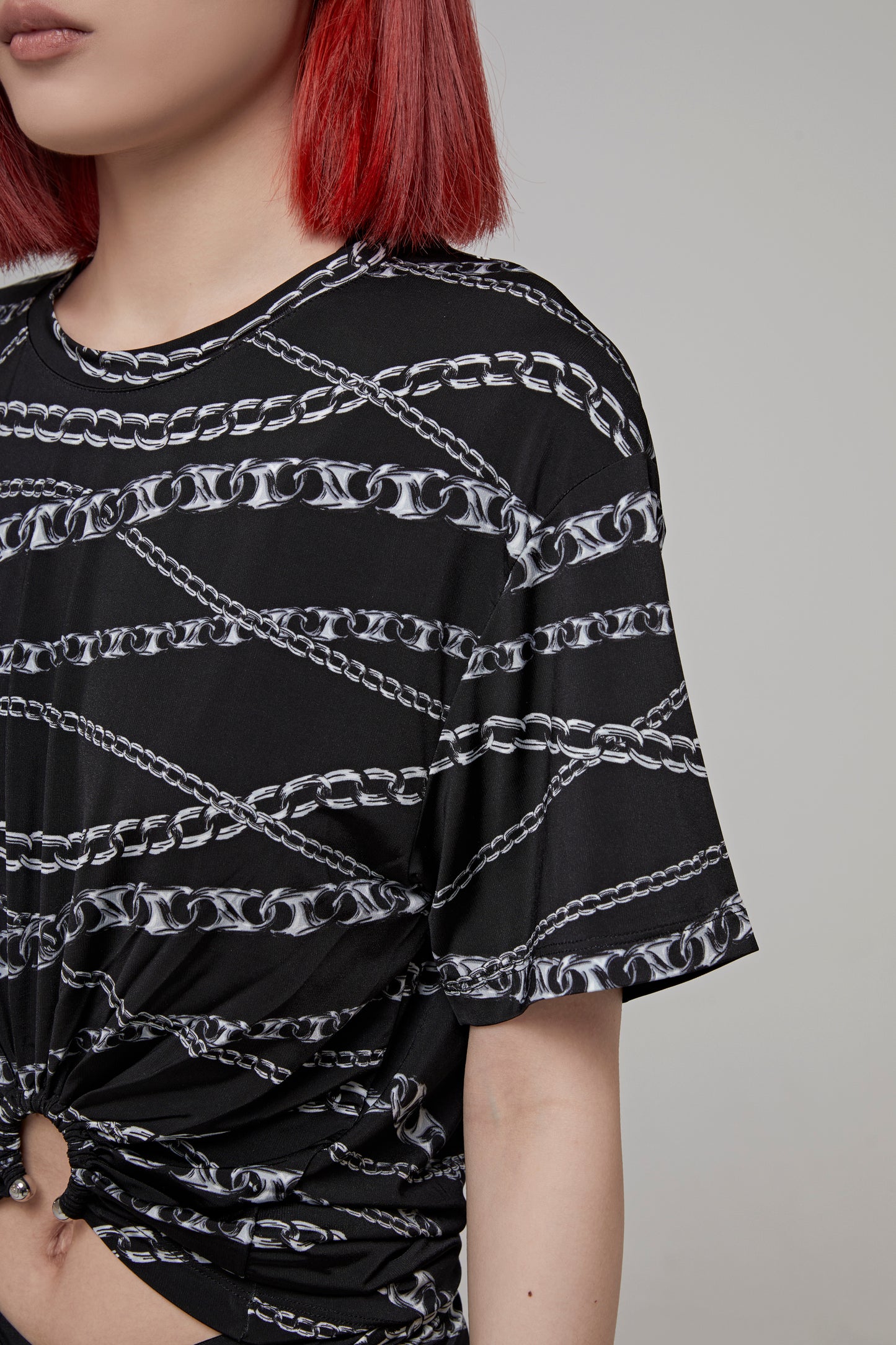 DRAWSTRING CROPPED TOP
