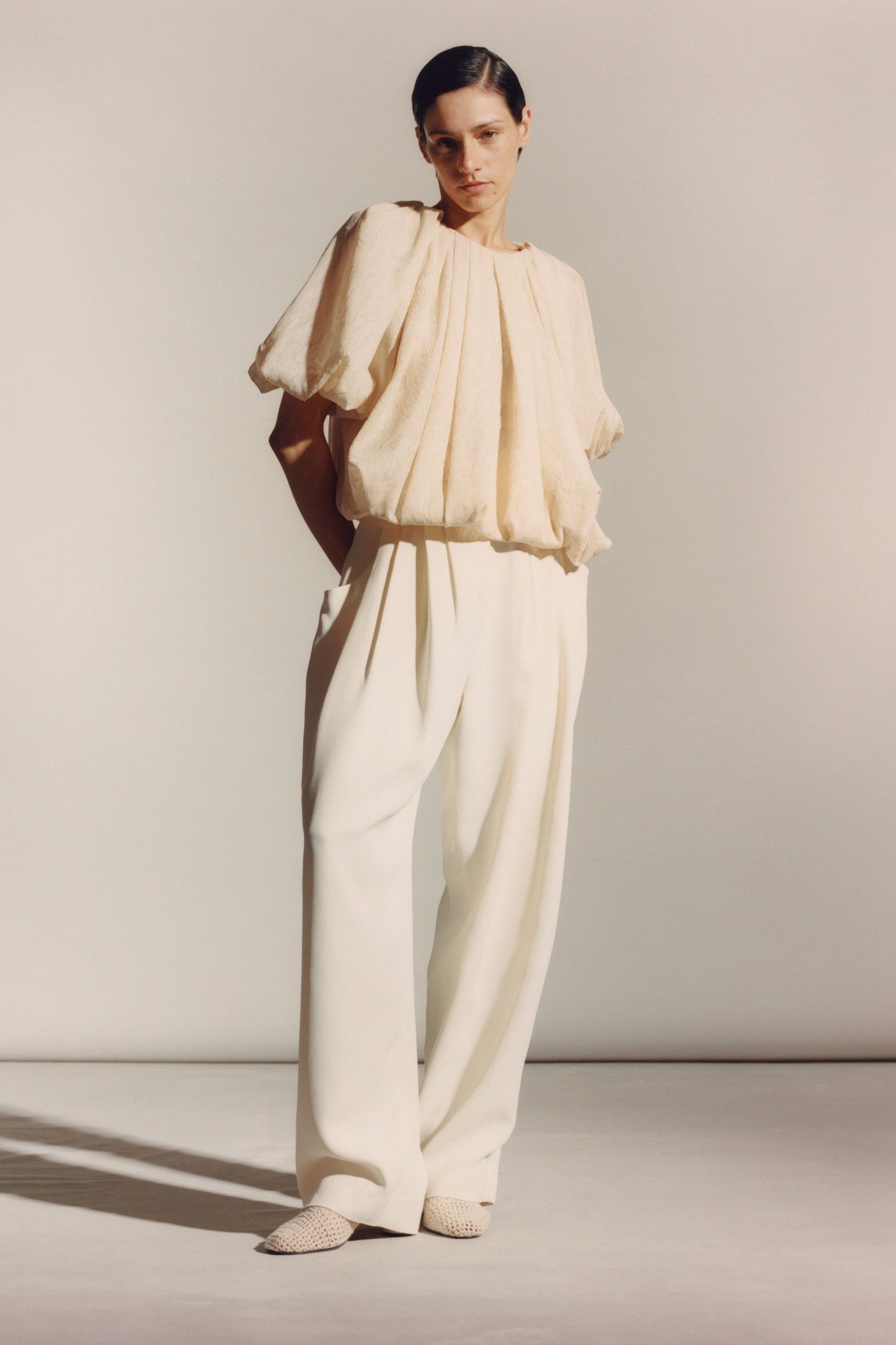 DRAPED POCKET TROUSER