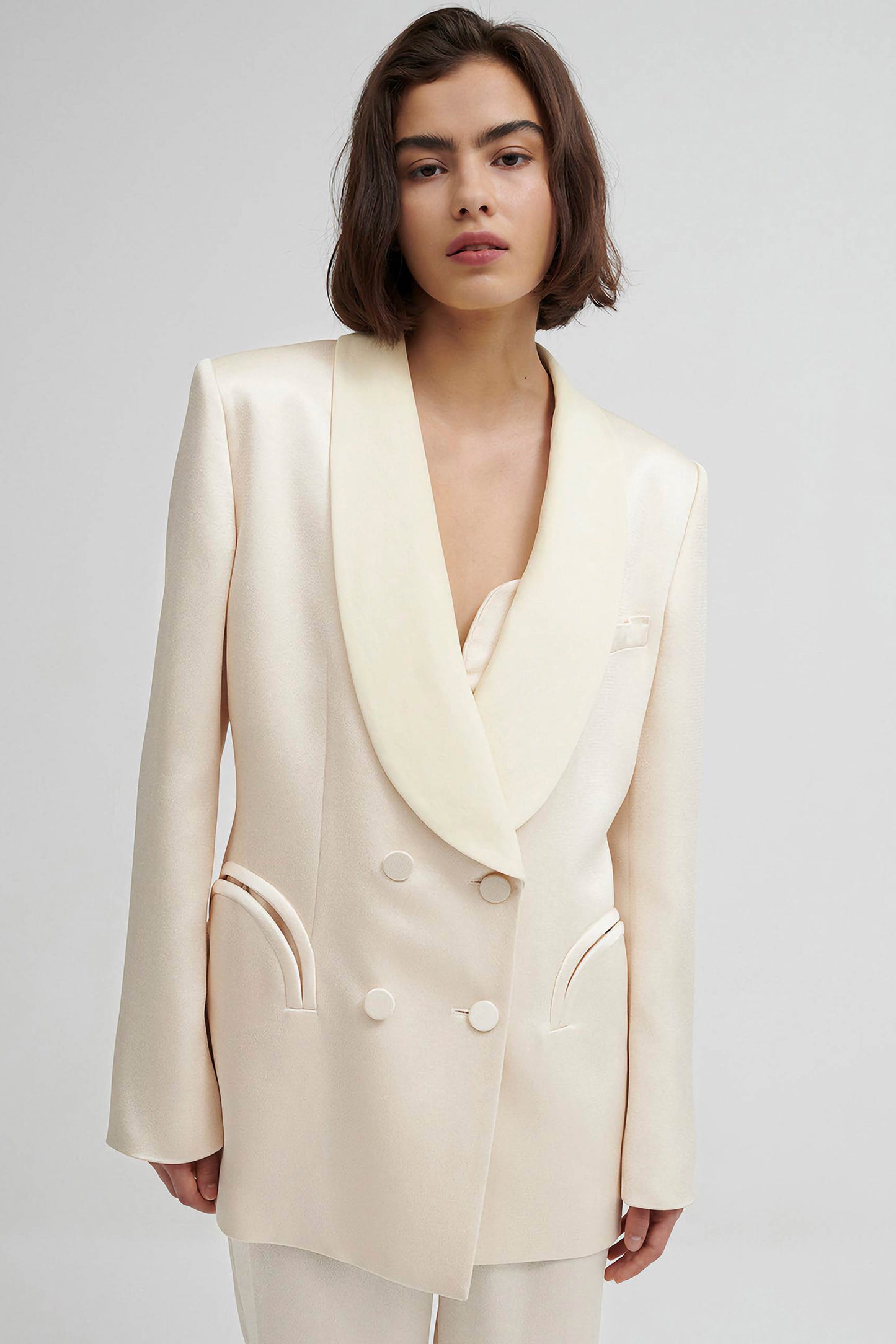 Novalis Ivory Heart Smoking Blazer