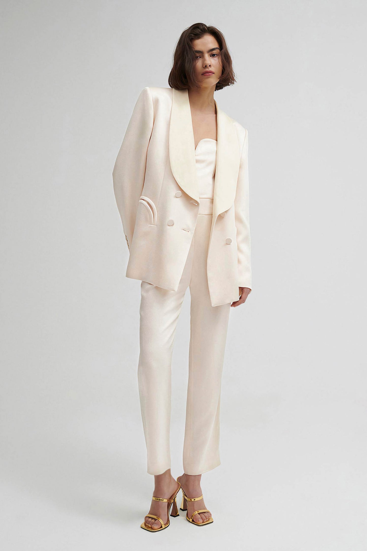 Novalis Ivory Heart Smoking Blazer