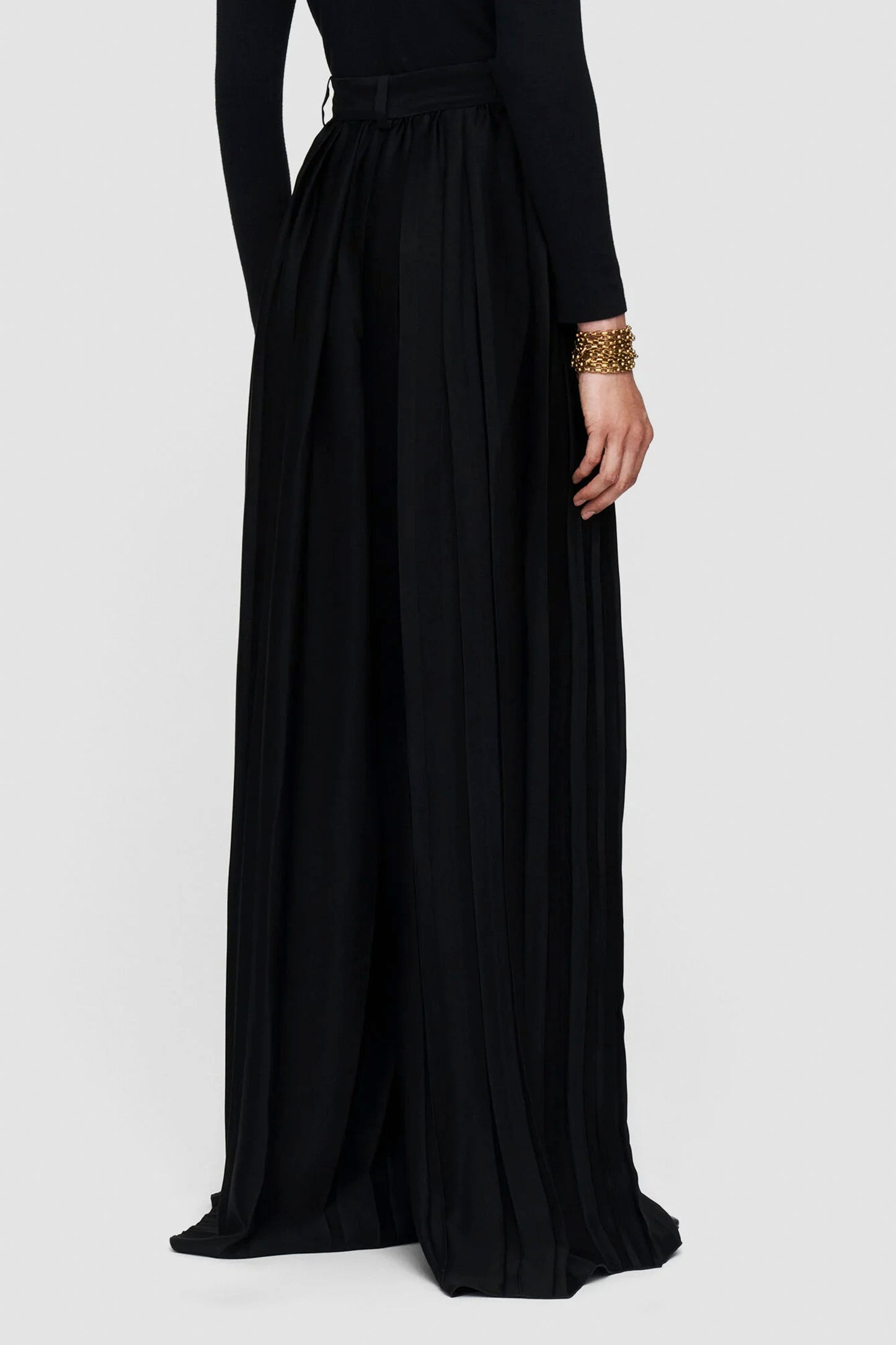 BARLOW/S-TROUSERS-SATIN PLISSE