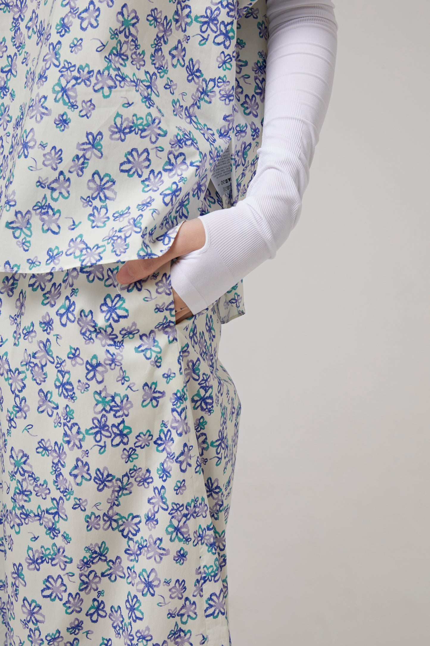 WIDE LEG PANTS WITH ELASTIC BAND