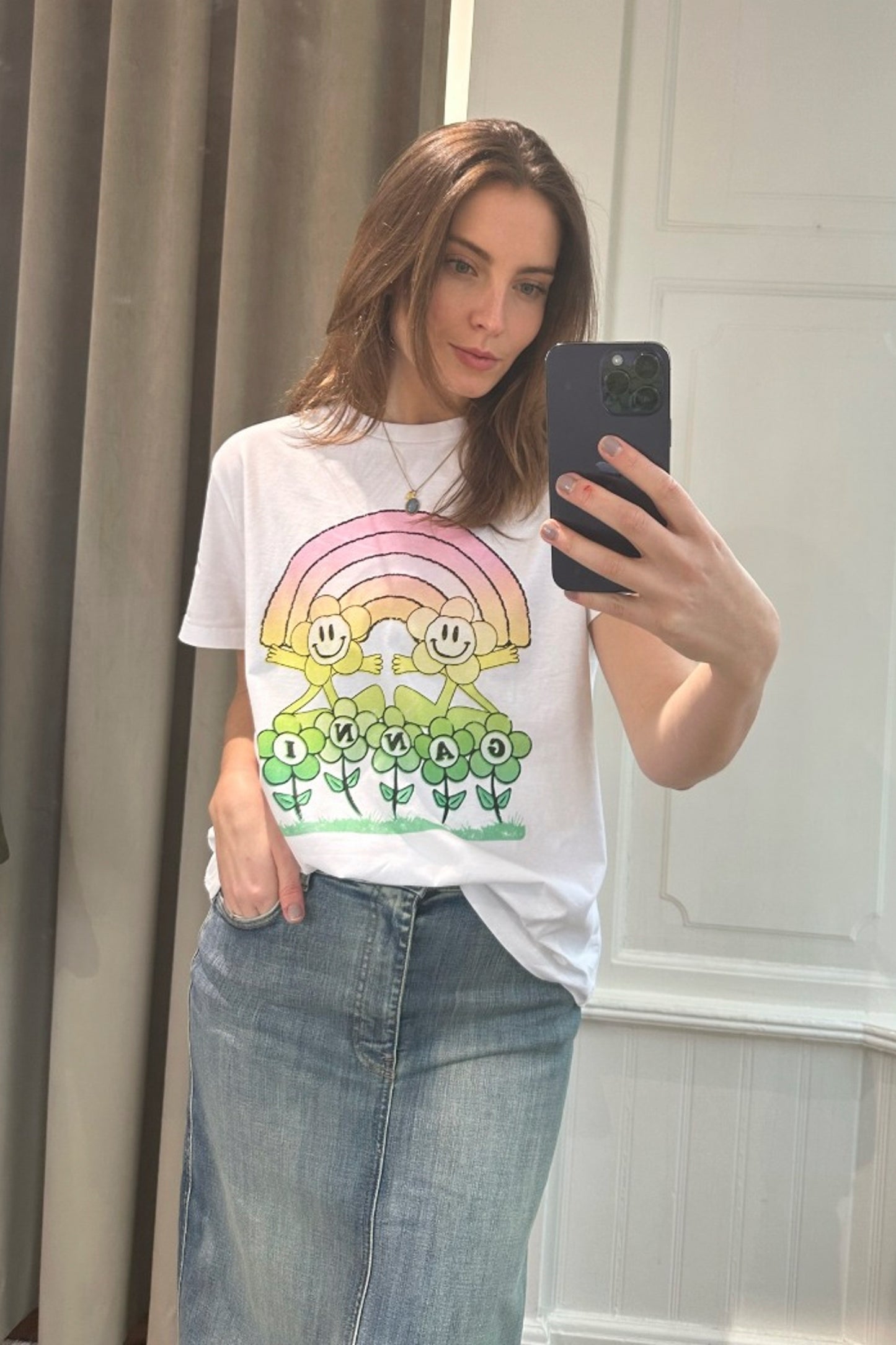 BASIC JERSEY RAINBOW RELAXED TSHIRT
