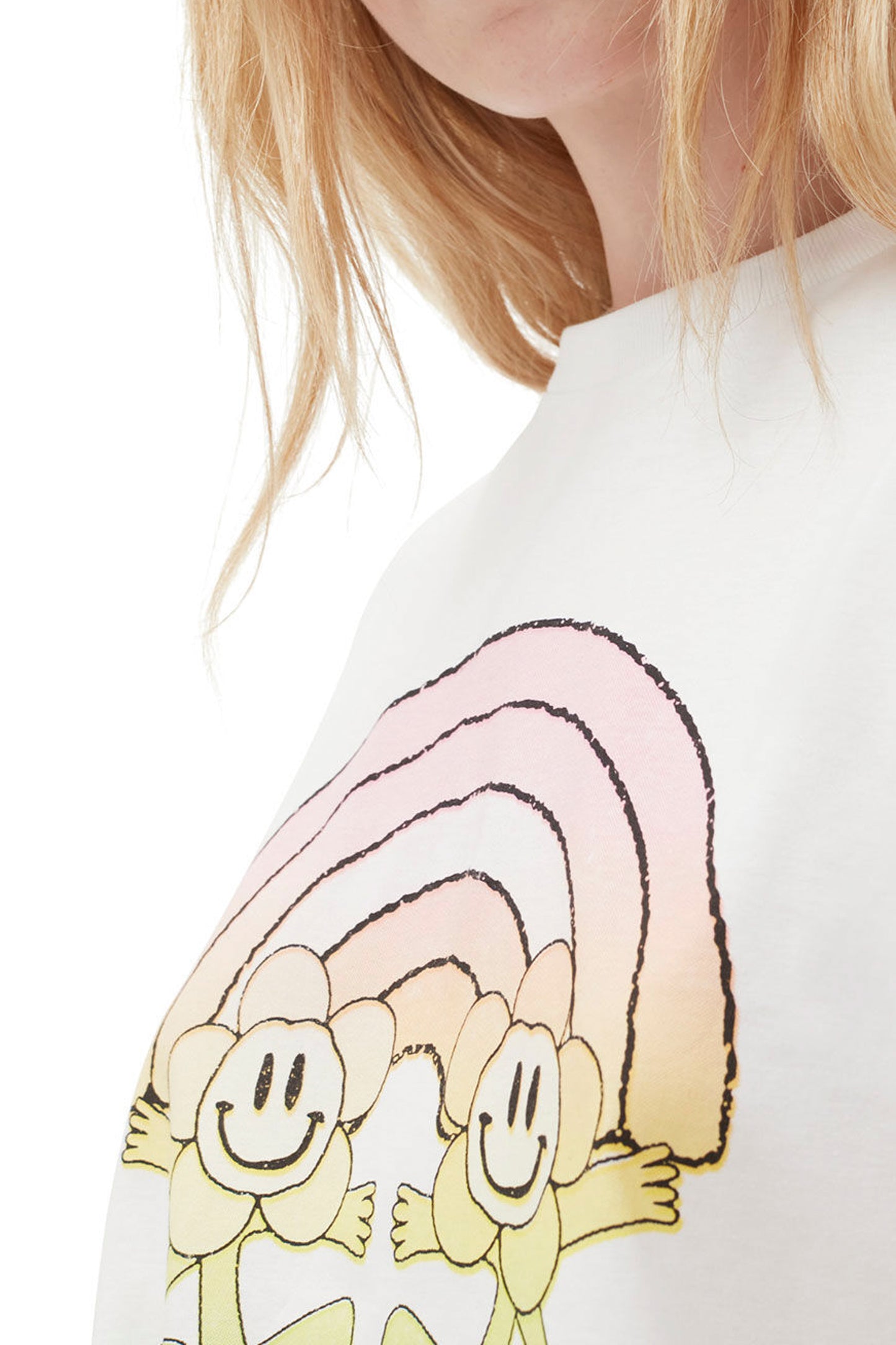 BASIC JERSEY RAINBOW RELAXED TSHIRT
