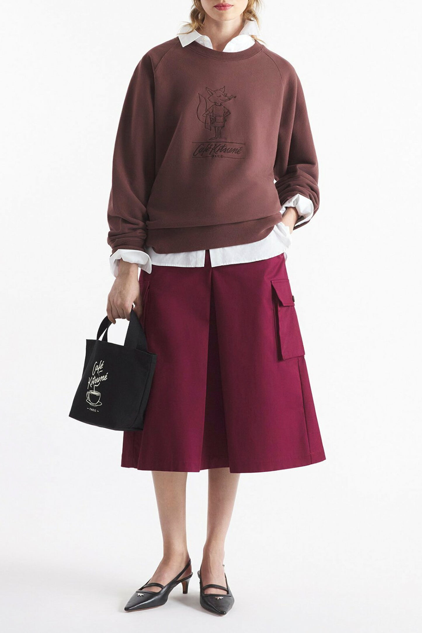 BARISTA FOX OVERSIZED RAGLAN SWEATSHIRT