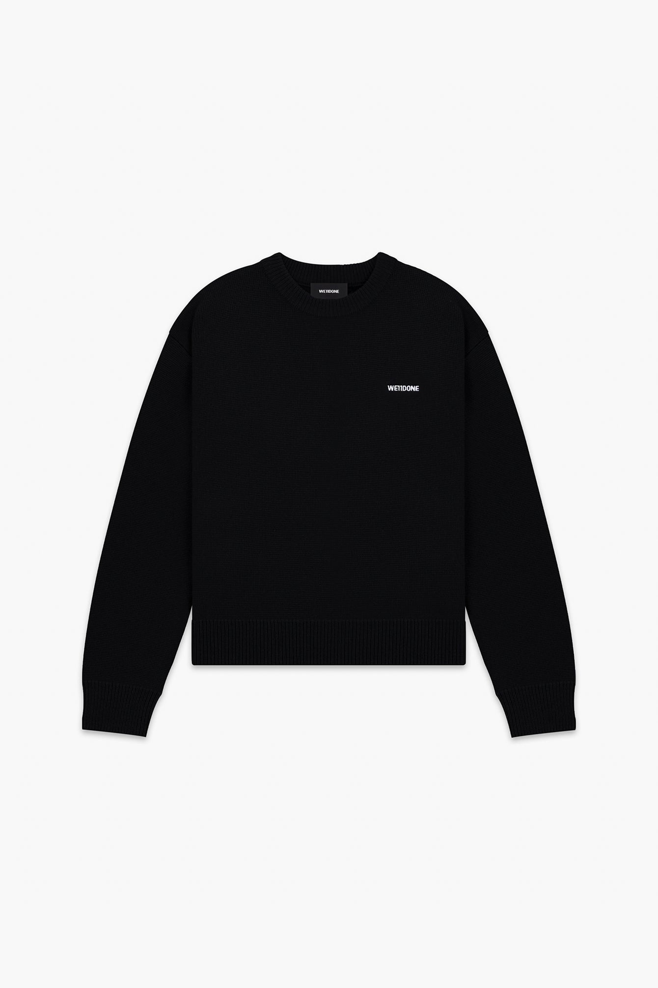 BLACK WOMENS BASIC KNIT SWEATER