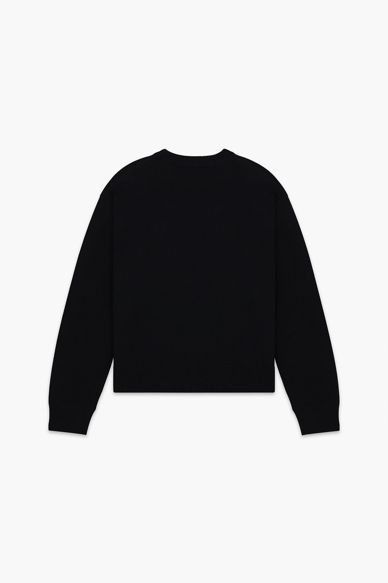 BLACK WOMENS BASIC KNIT SWEATER