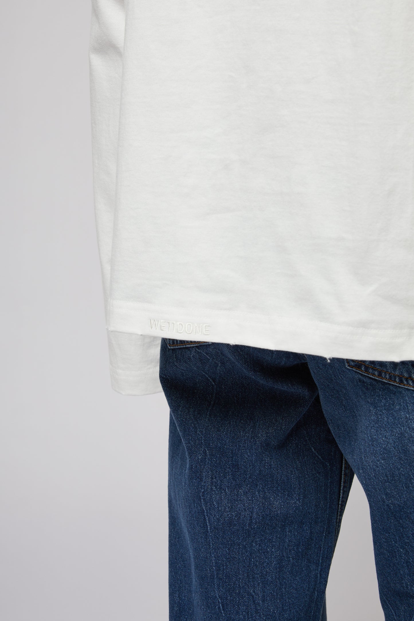 IVORY MONSTER PRINT WIDE LONG-SLEEVED T-SHIRT