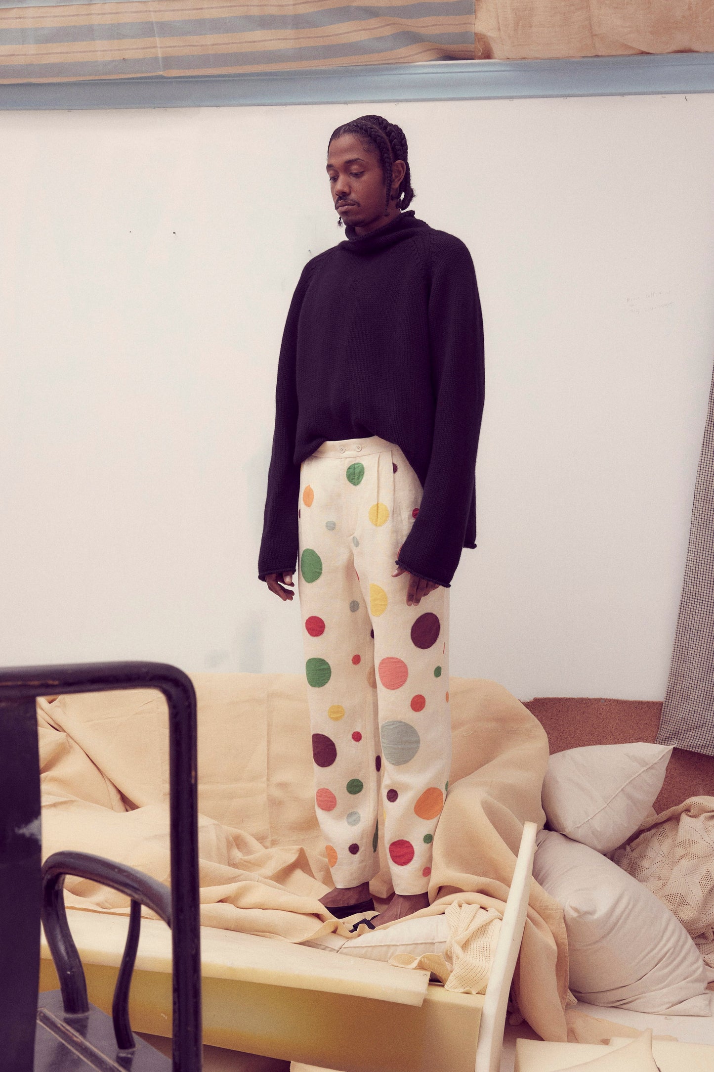 DOTTED APPLIQUÉ TROUSERS