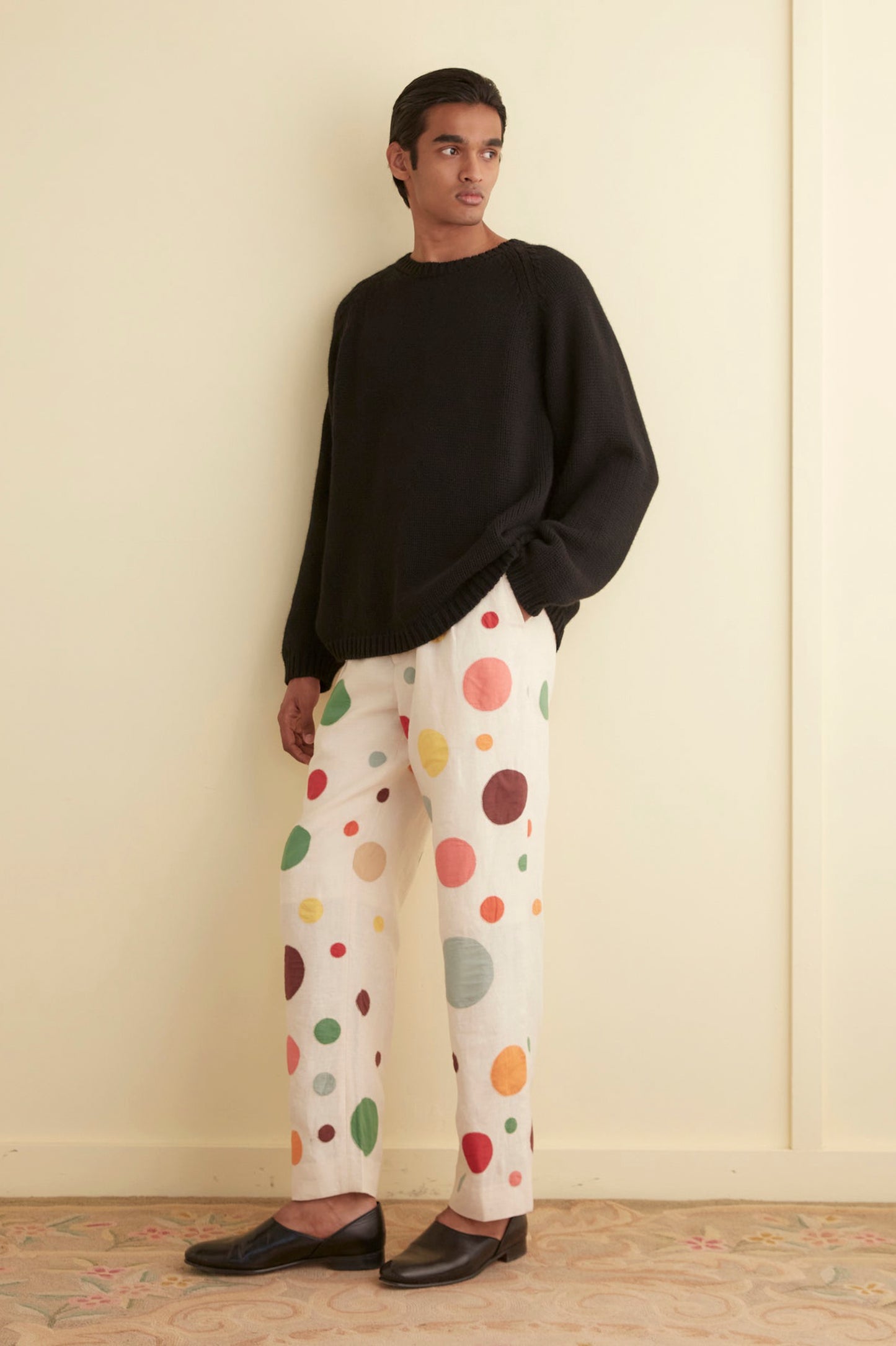 DOTTED APPLIQUÉ TROUSERS