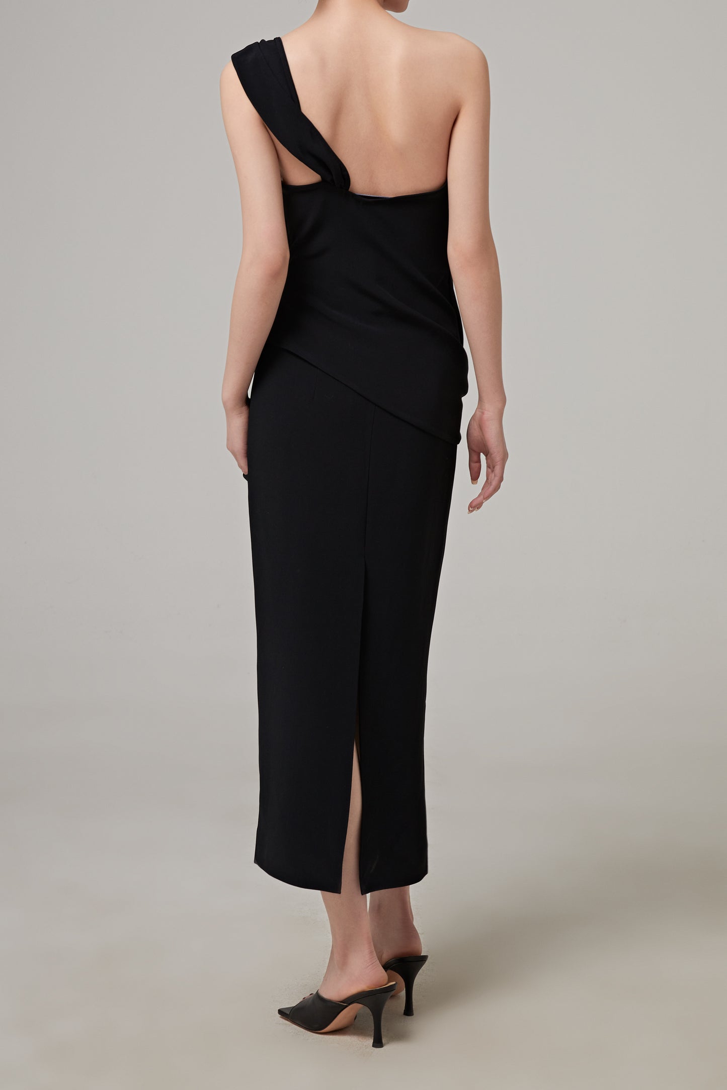 Asymetrical SleevesSable Top with SunJewels Details