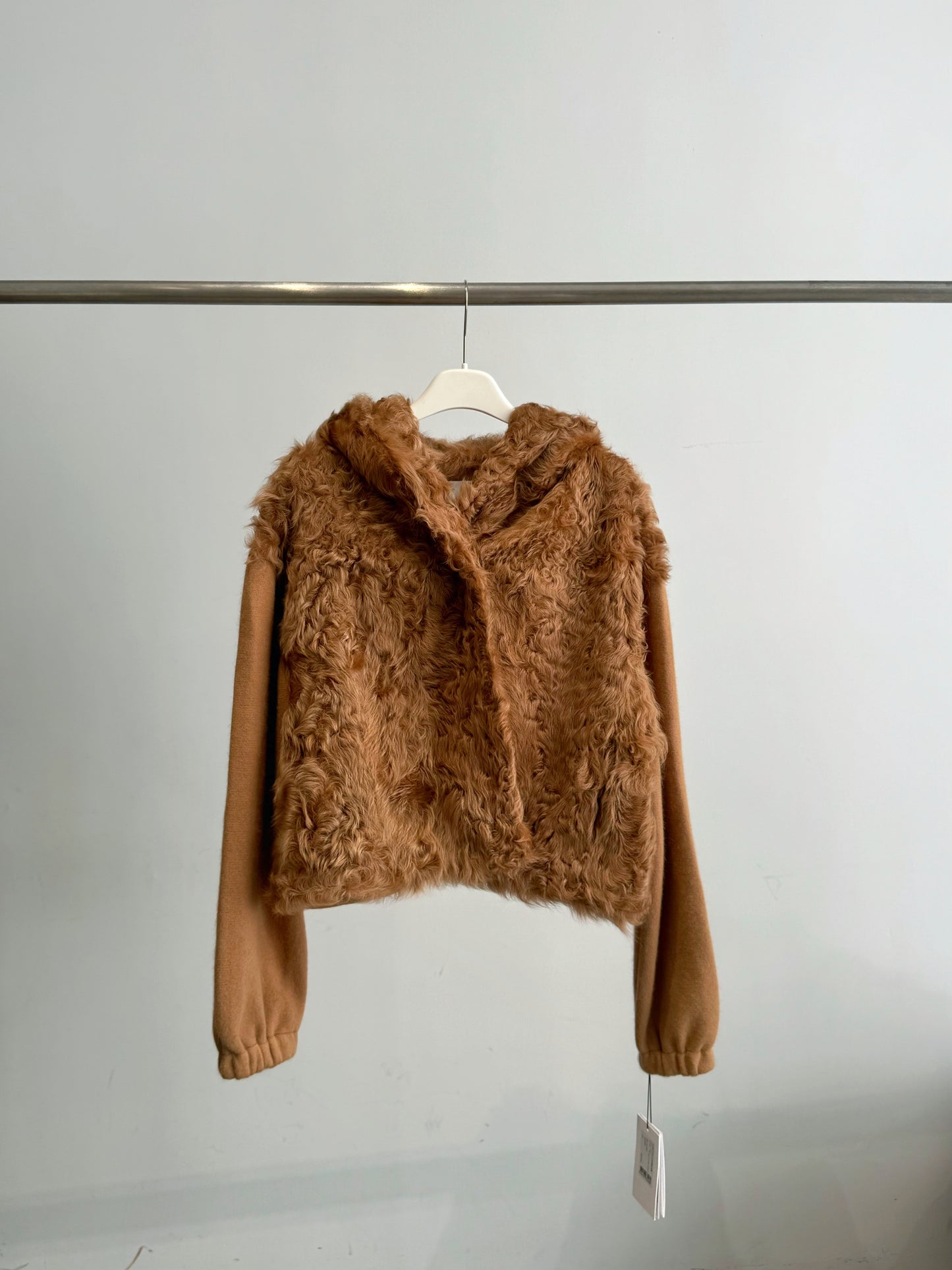 JACKET CUT AND SEWN KNITWEAR/LAMB LG HAIR