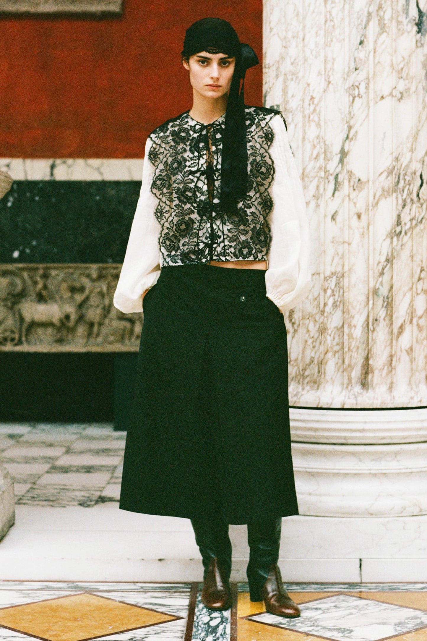 ADELINE WOOL SUITING BELTED CULOTTE (D1)