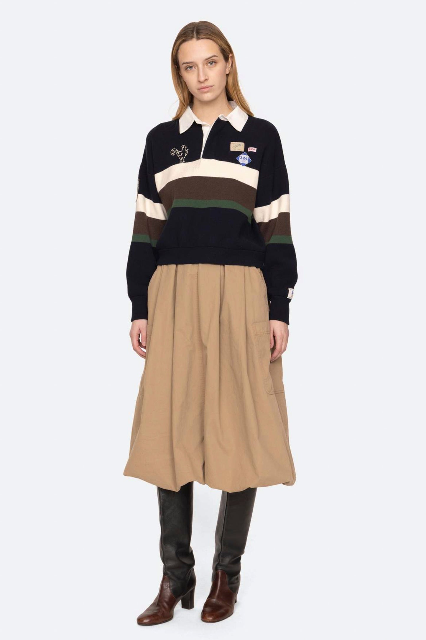 ARTHER VARSITY KNIT RUGBY SHIRT (D1)