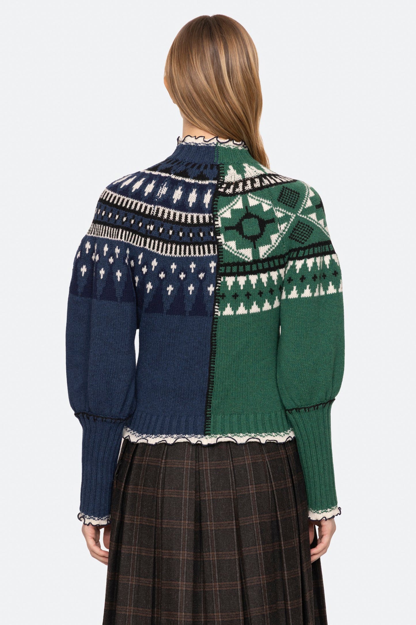 LINEA FAIR ISLE ZIP FRONT CARDIGAN (D2)