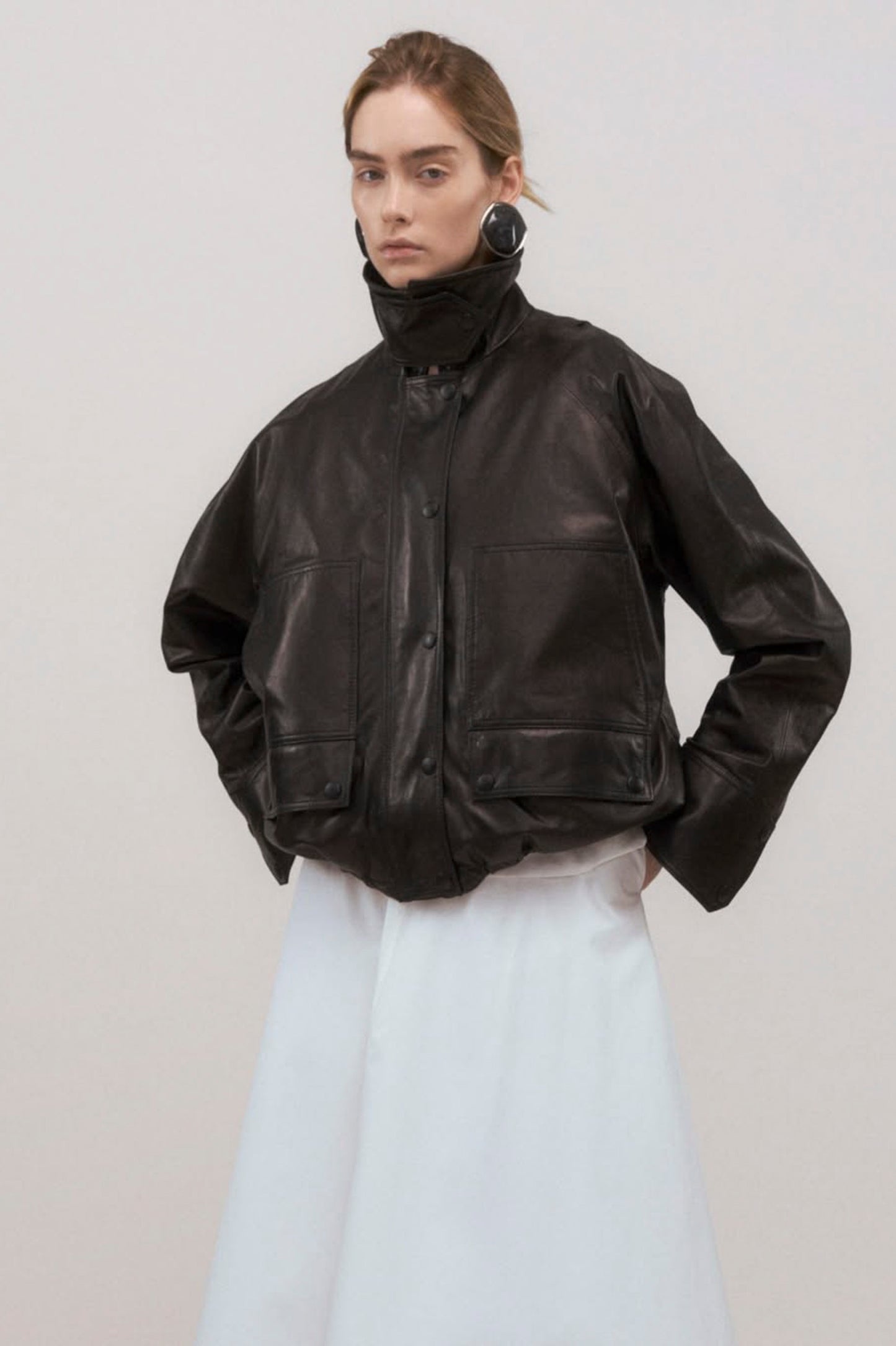 THE HARPER BALLOON JACKET W/ DRAWCORD HEM