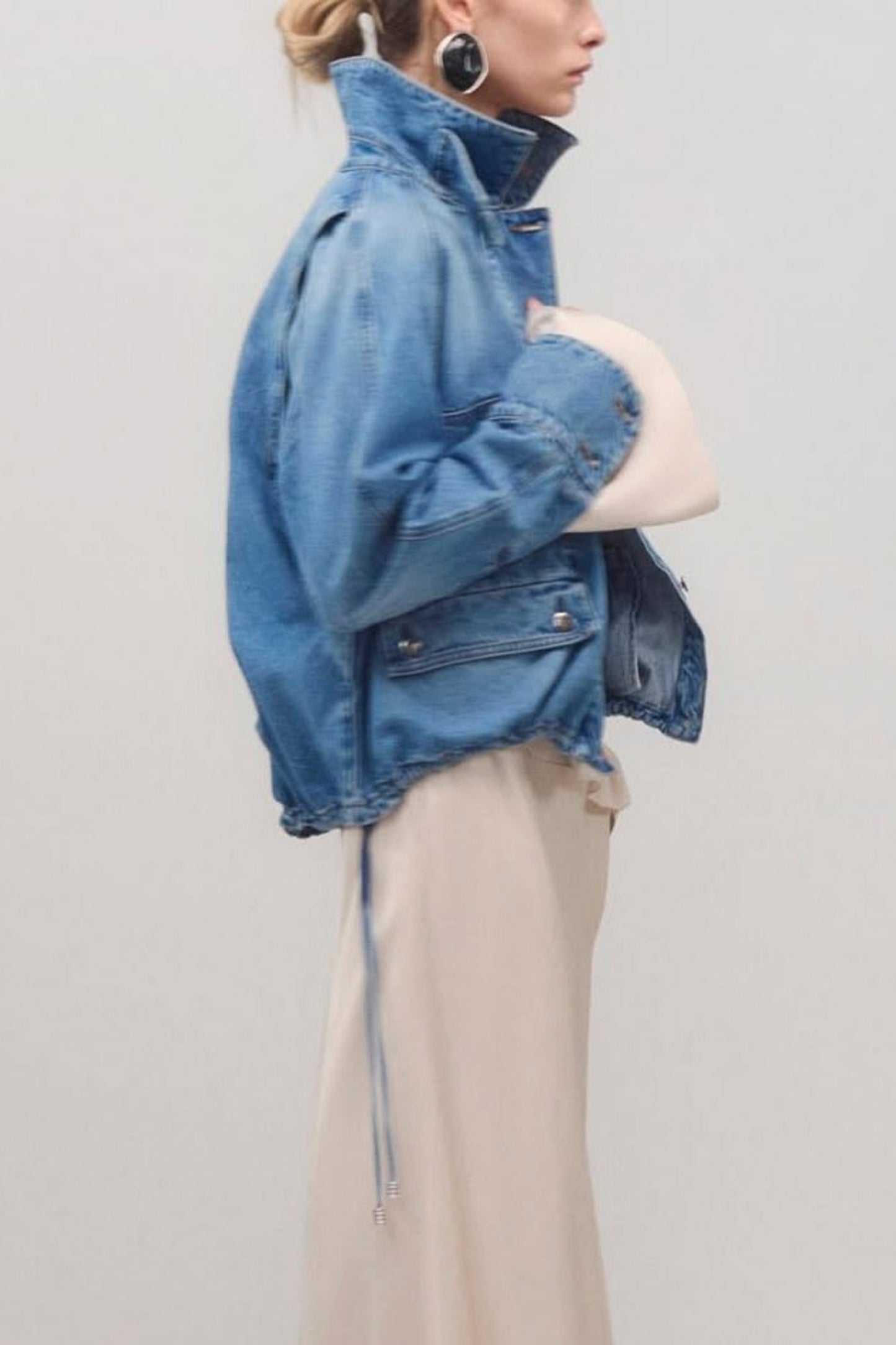 THE HARPER BALLOON JACKET W/ DRAWCORD HEM
