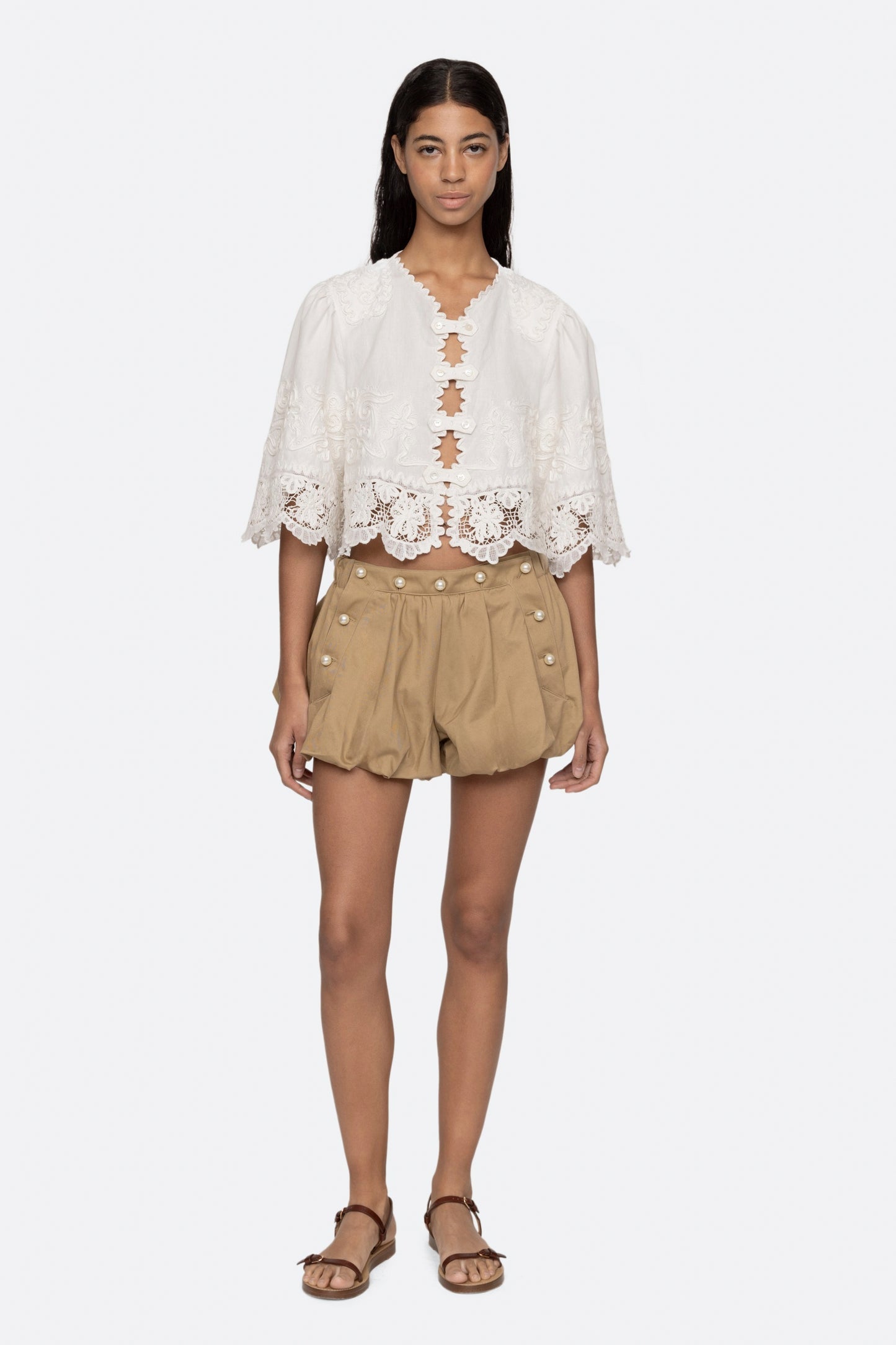 IYLA SOUTACHE S/SLV TOP (D2)