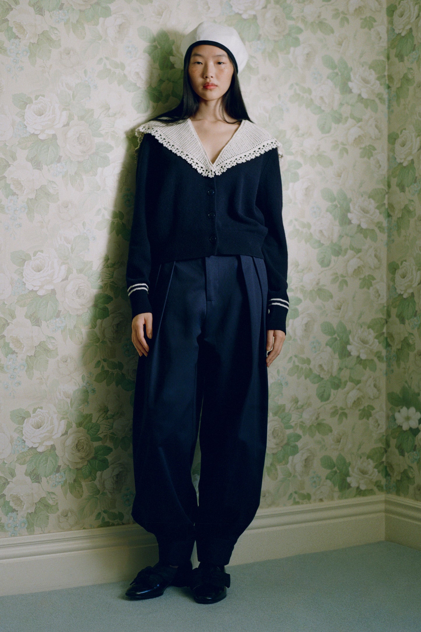 MARIE KNIT EMBROIDERY L/SLV CARDIGAN (D2)