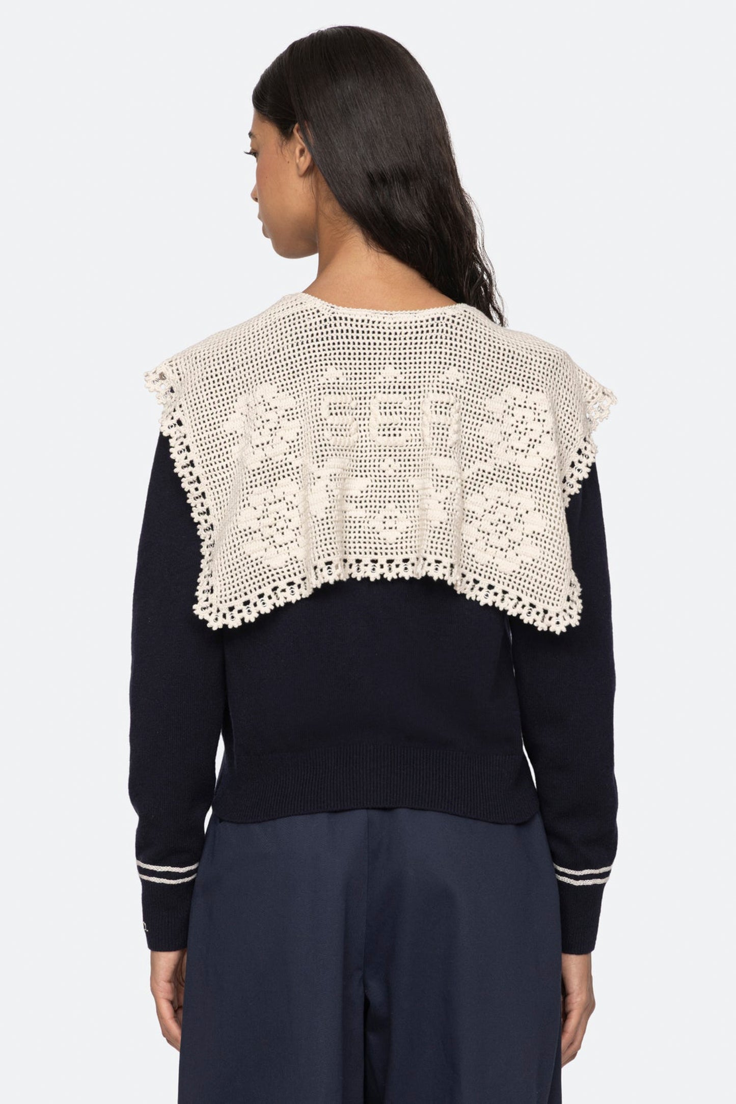 MARIE KNIT EMBROIDERY L/SLV CARDIGAN (D2)