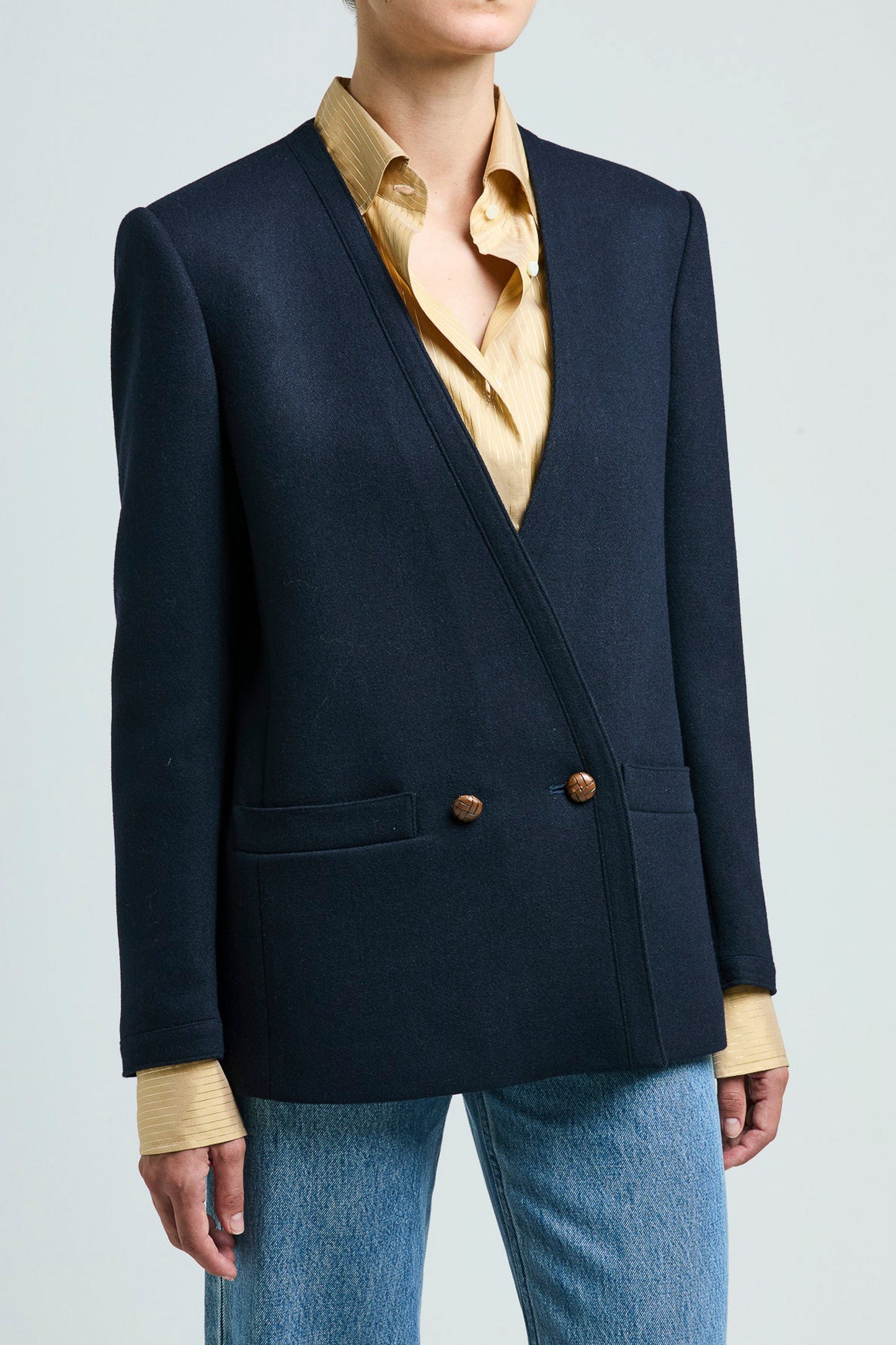 THE CHARLOTTE BLAZER WOOL NAVY BLUE