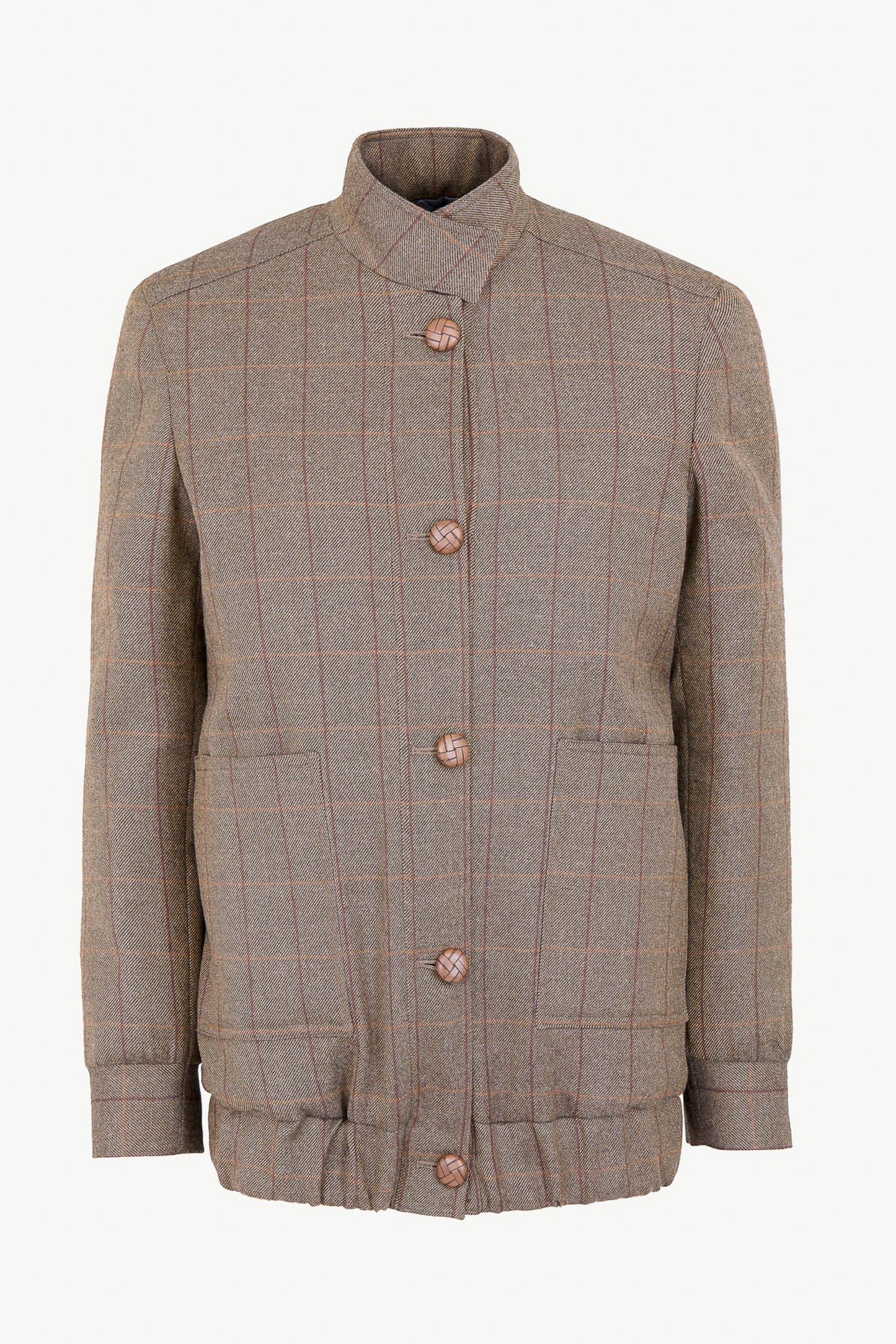 THE DIANA JACKET WOOL CHECK BROWN