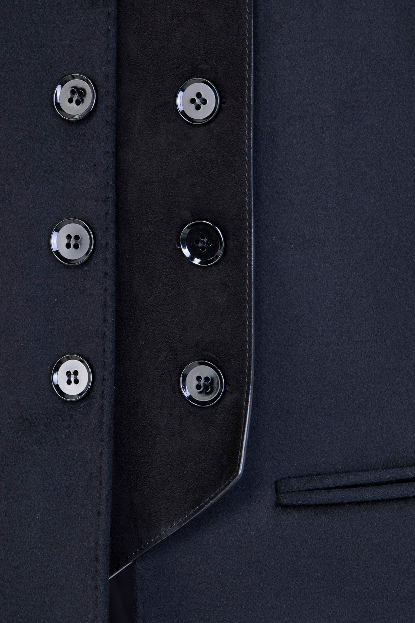THE LARA BLAZER CASHMERE AND SUEDE BLACK