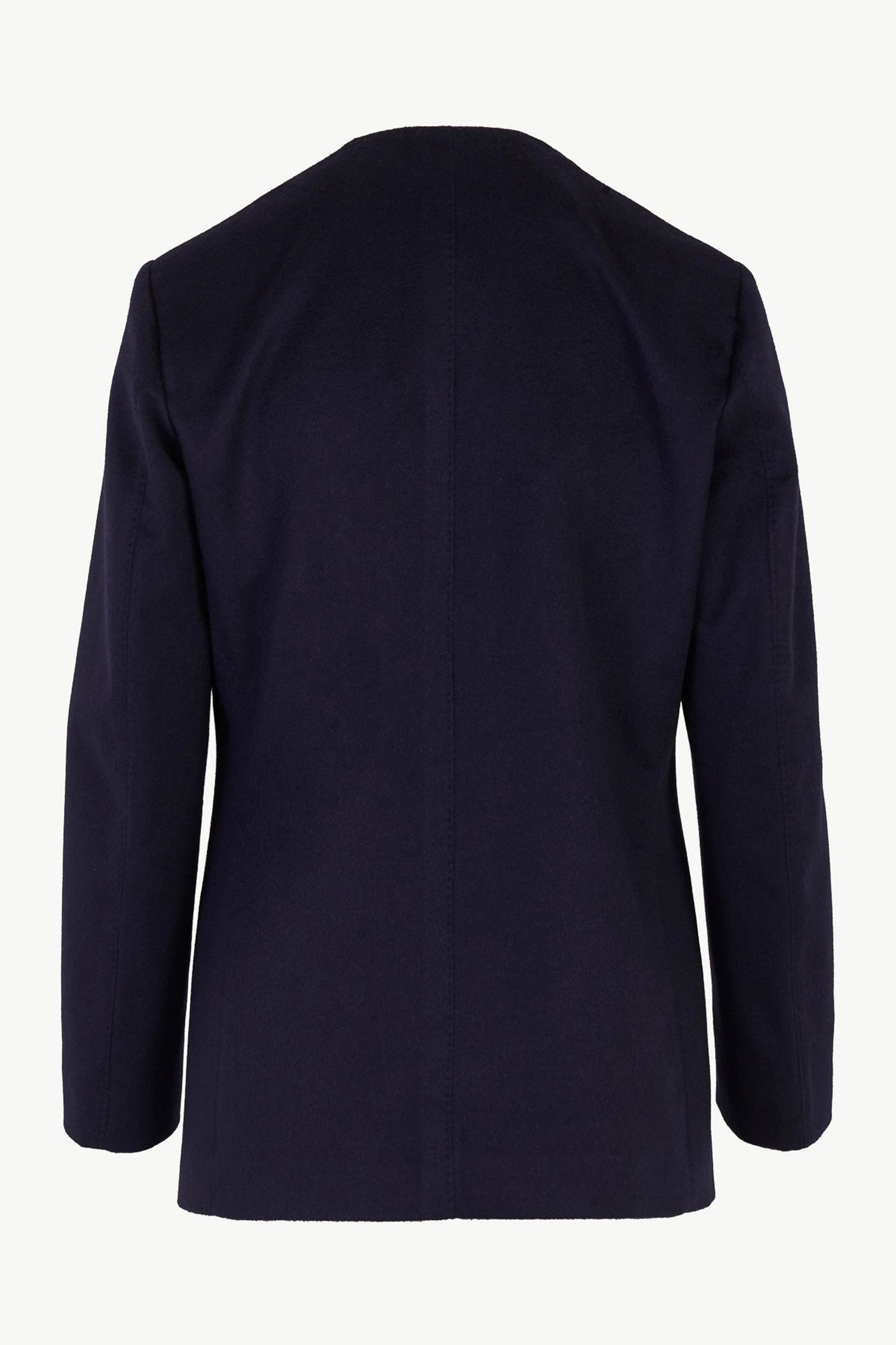 THE LARA BLAZER CASHMERE NAVY AND IVORY