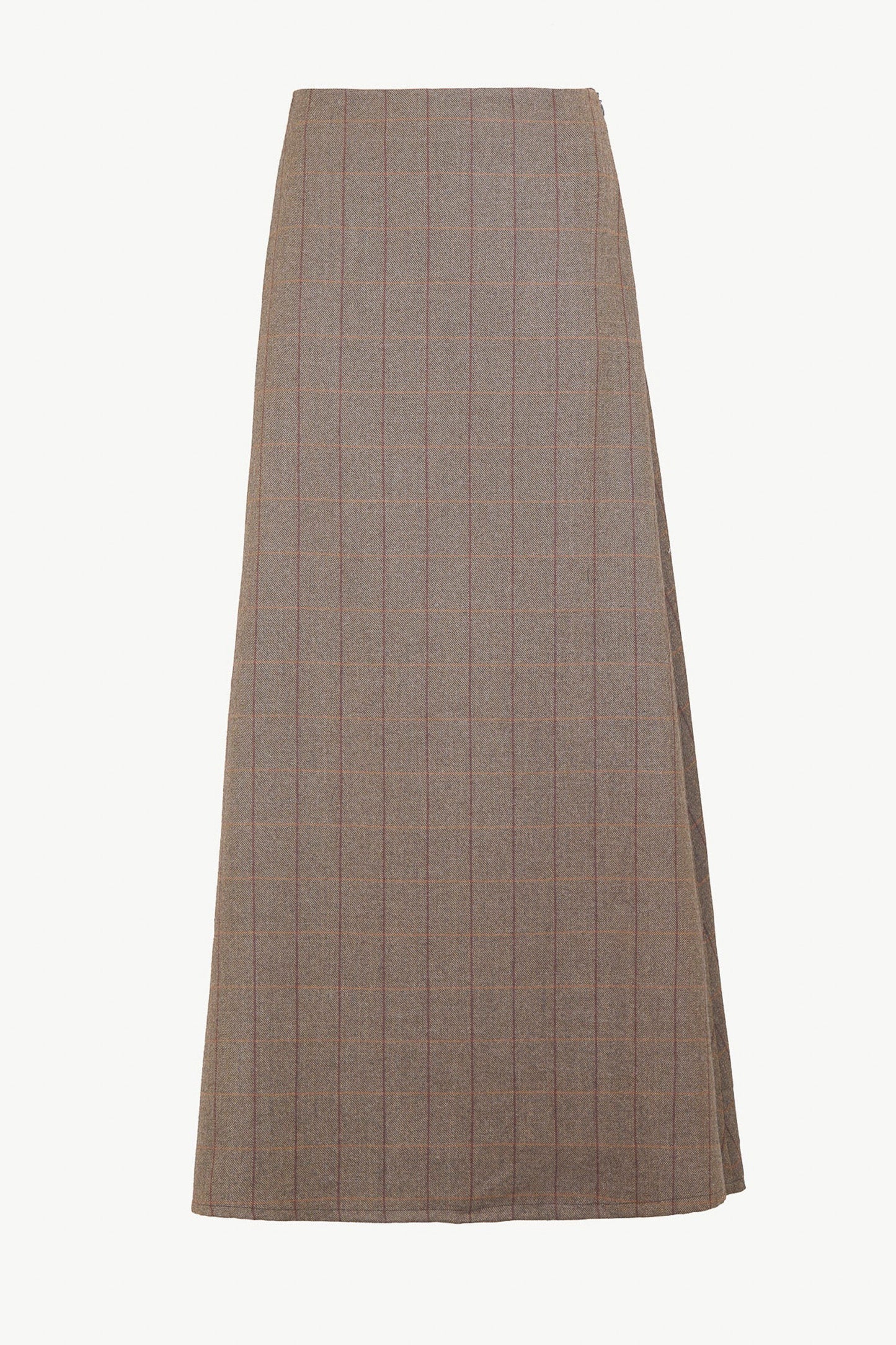 THE LENA SKIRT WOOL CHECK BROWN
