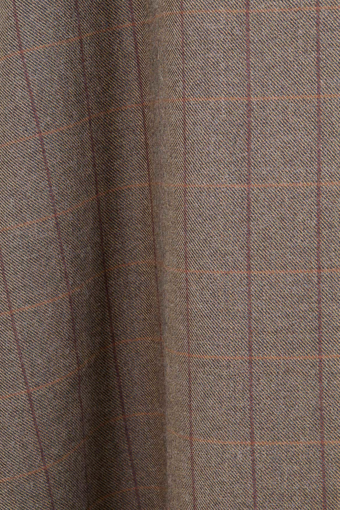 THE LENA SKIRT WOOL CHECK BROWN