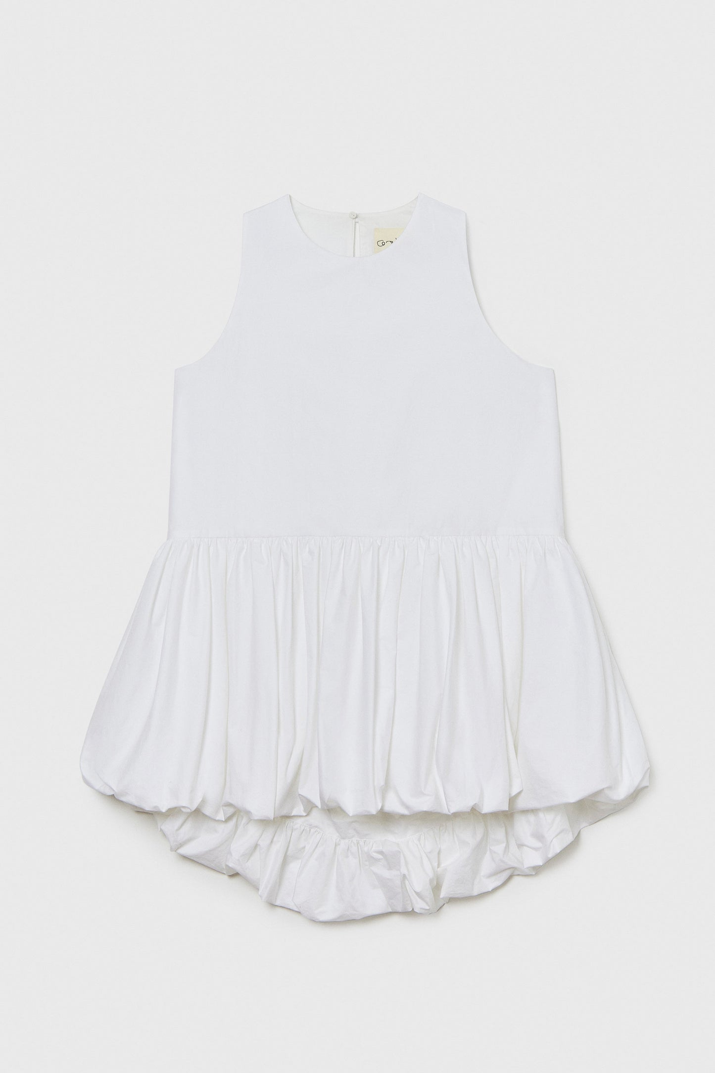 BALLOON MINI DRESS WHITE