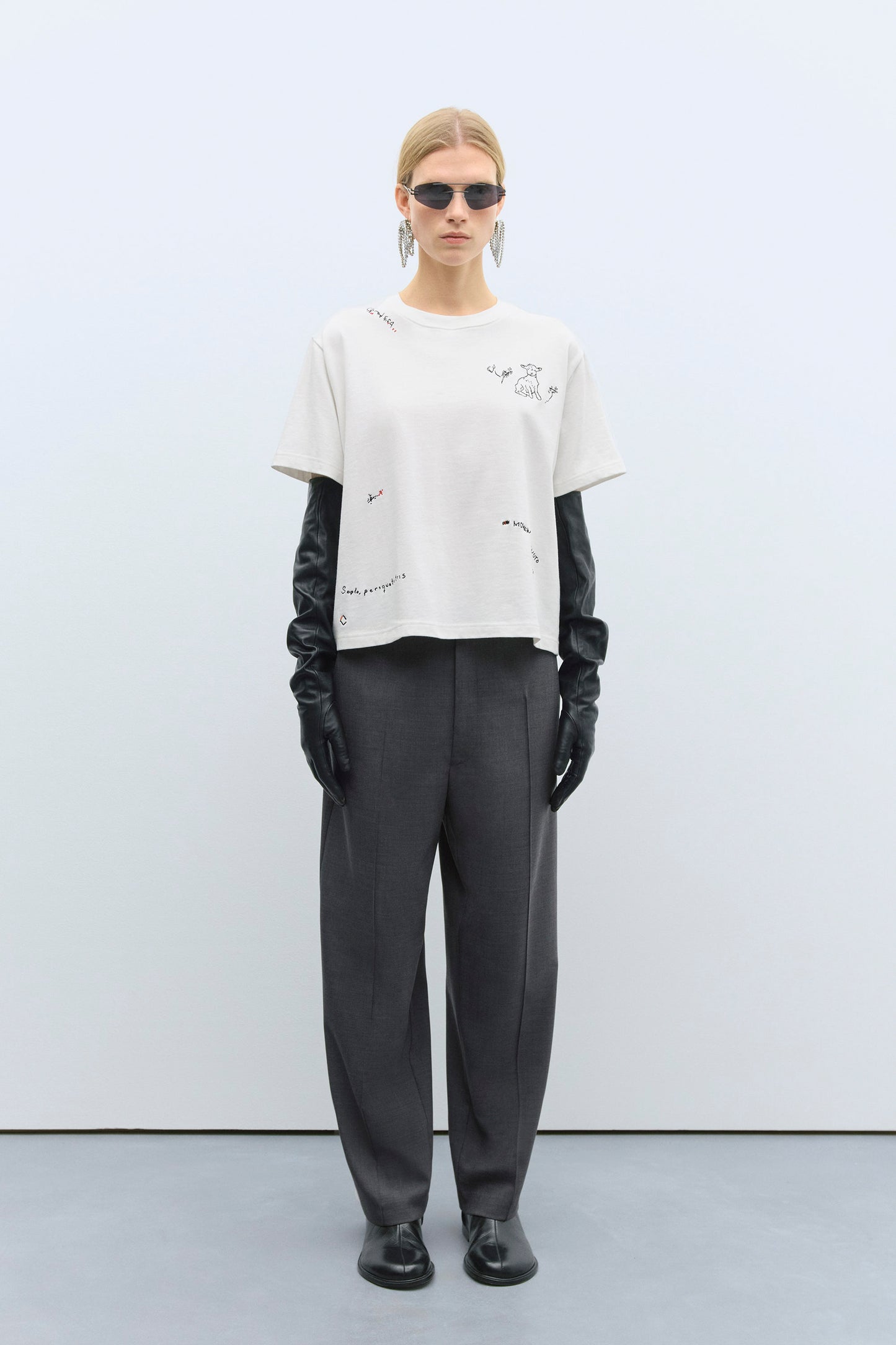 INSTANTE EMBROIDERED T-SHIRT WHITE