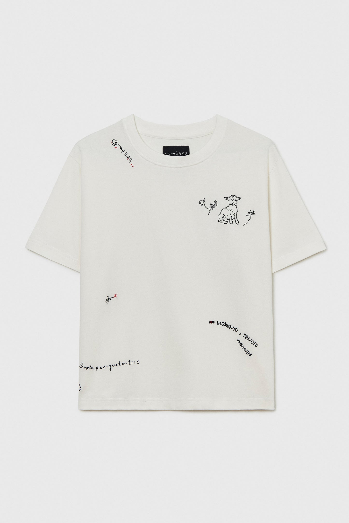 INSTANTE EMBROIDERED T-SHIRT WHITE